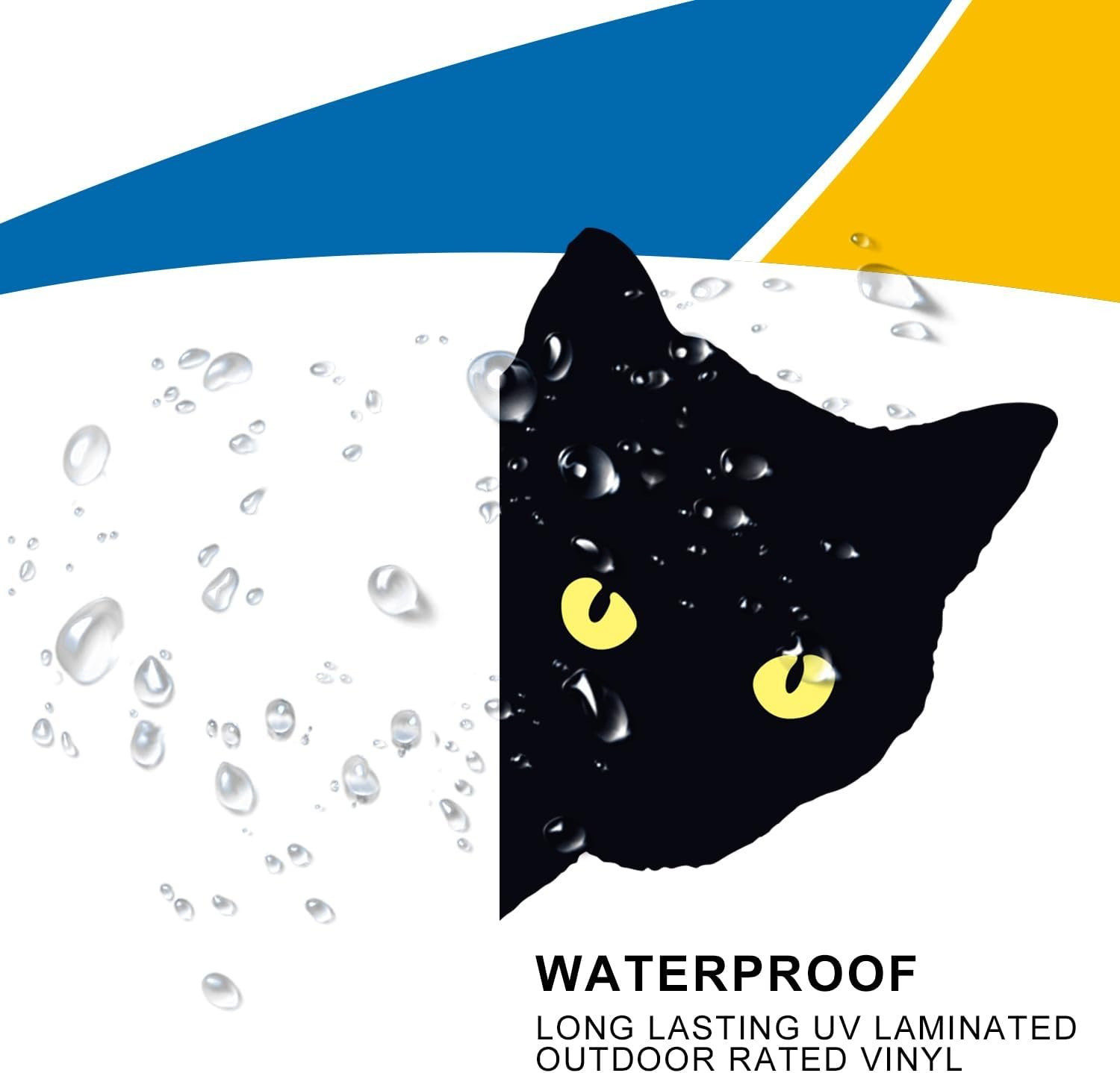 wholesale cat peeking car stickers cat watching magnet vinyl reflective decals waterproof funny for car bumper motorcycle (black -1pcs) factory & supplier oem