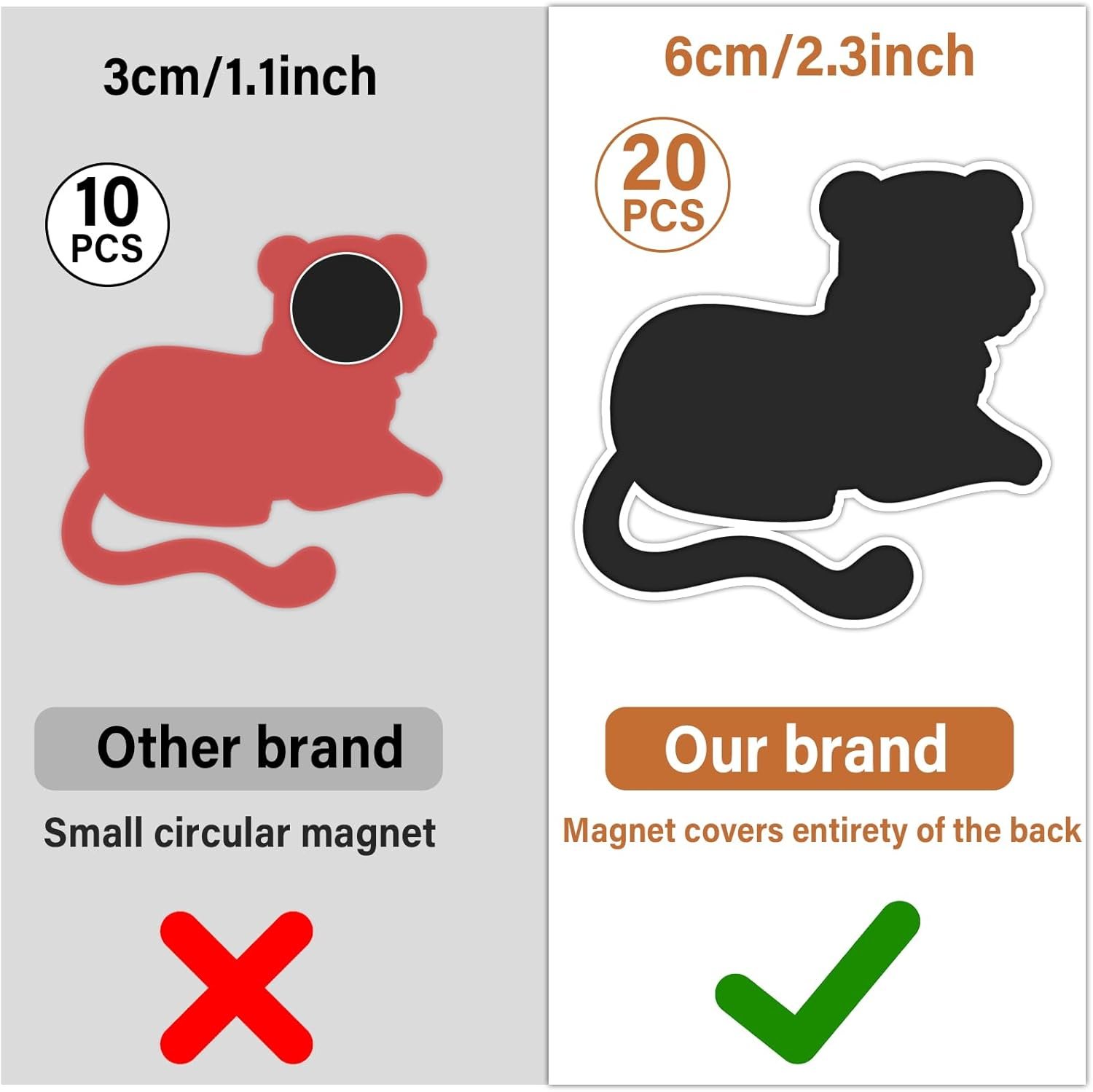 wholesale 20pcs fridge magnets for kids animals refrigerator magnets for toddlers 1-3 rubber fridge magnets baby educational magnetic children gift learning toy safe full back magnets for kids whiteboard factory & supplier oem