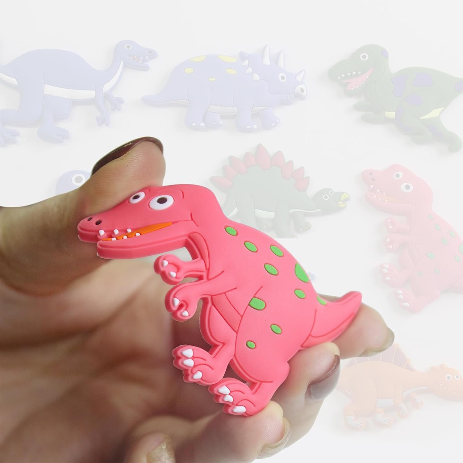wholesale 12pcs funny creative dinosaur magnets for fridge, durable decorative magnets for home kitchen school educational toys whiteboard presentation factory & supplier oem