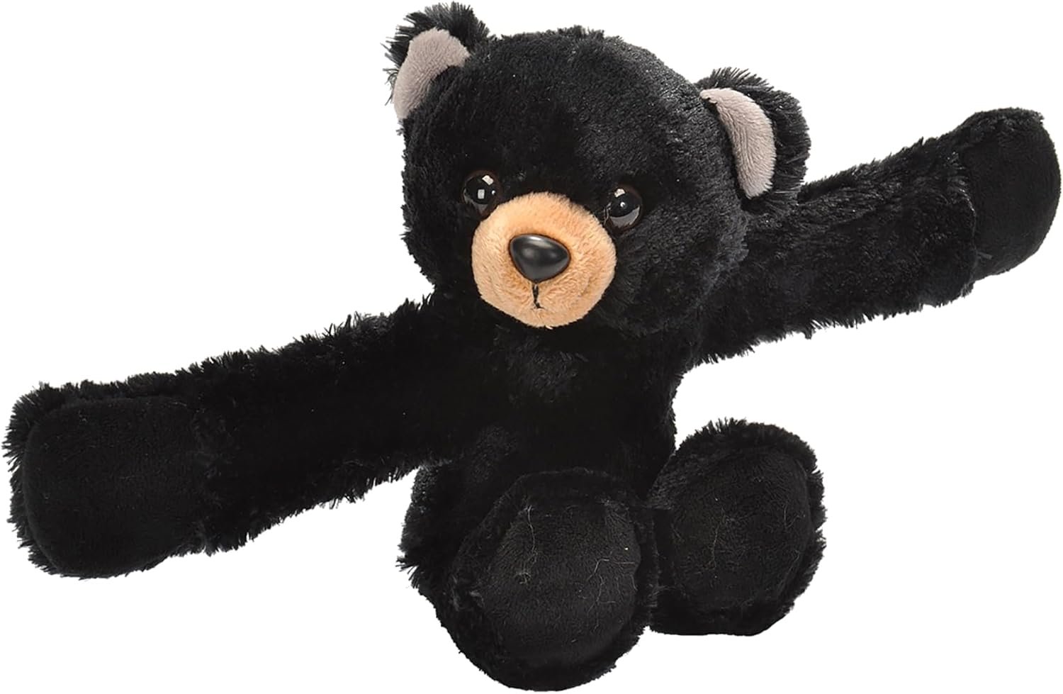 wholesale wild republic huggers, black bear plush toy, slap bracelet, stuffed animal, kids toys, 8 inches factory & supplier oem