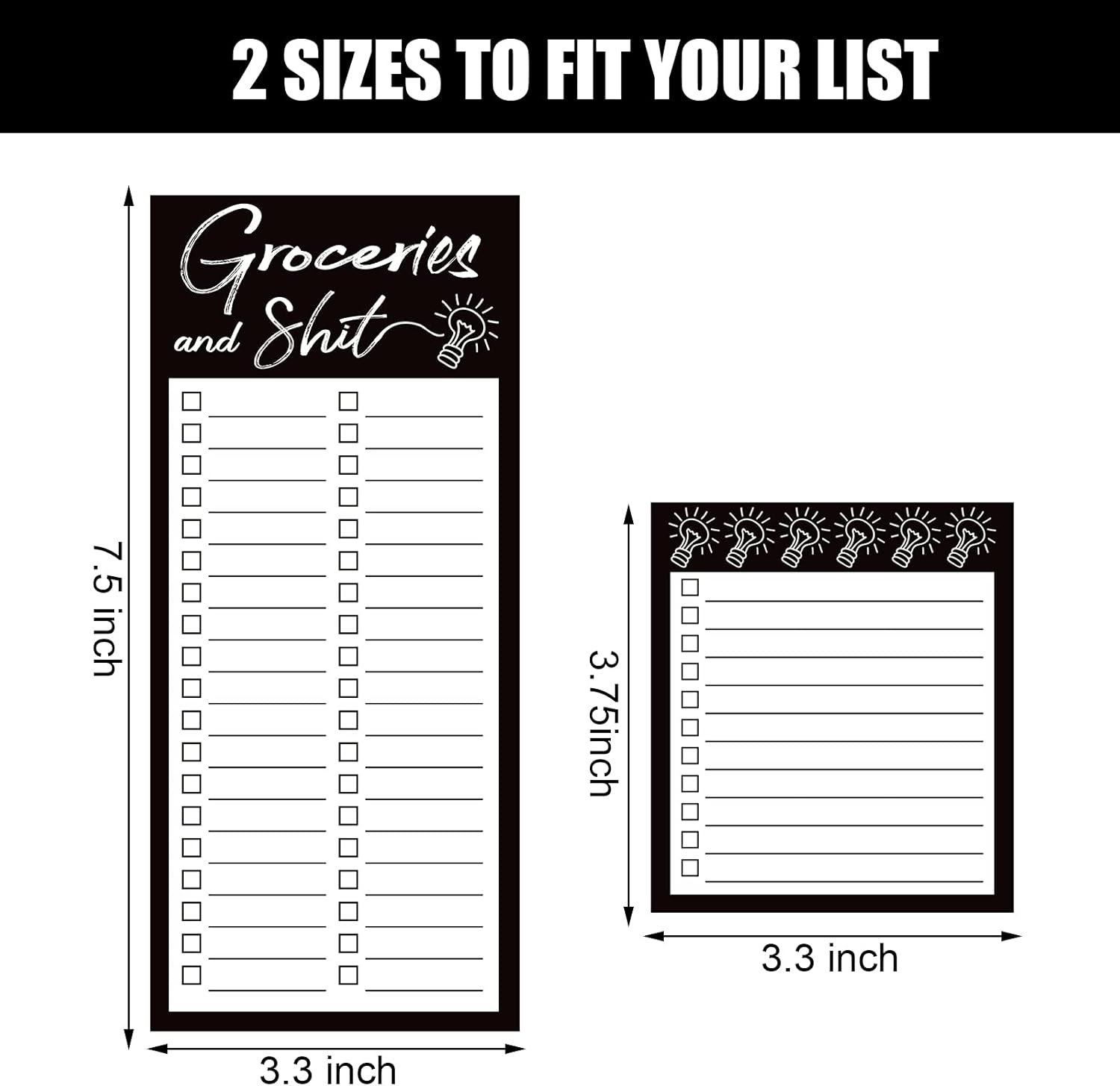 wholesale 4 pieces magnetic grocery list pads magnet to do list notepads magnetic refrigerator memo pad funny shopping reminders tear off grocery notepad, 2 sizes factory & supplier oem