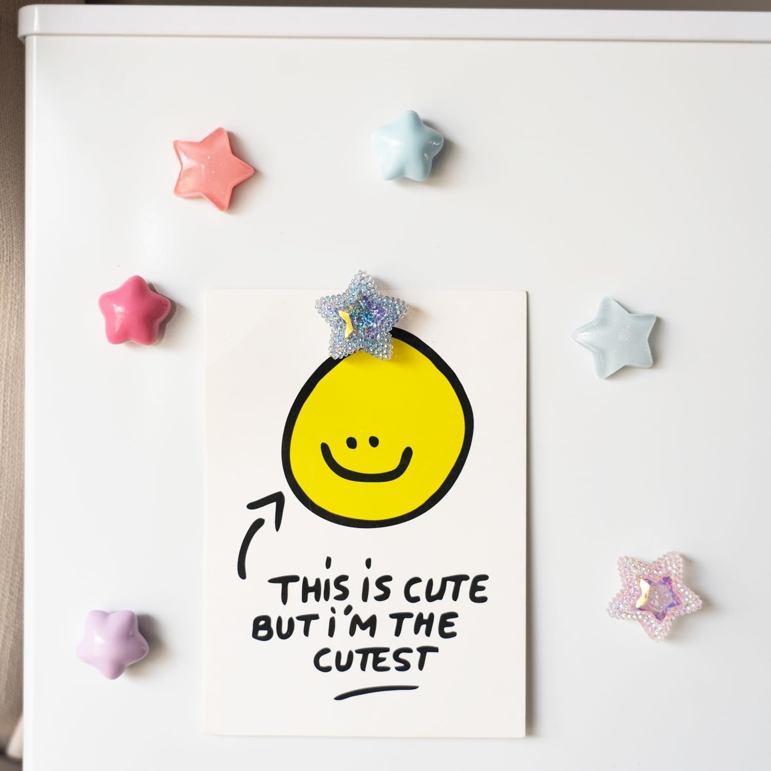 wholesale keyduacu 15pcs strong star refrigerator magnet fridge sticker,colorful 3d craft decoration magnet,strong fridge magnets for kitchen,office whiteboard, cabinet and dishwasher(macaron stars) factory & supplier oem