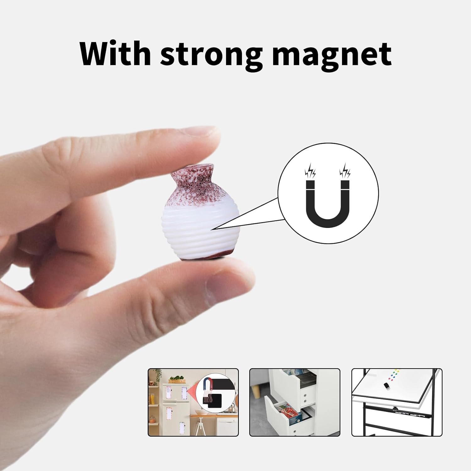 wholesale mini vase magnets for fridge, funny mini plant magnets for refrigerator decor kitchen home,thoughtful for plant lovers (6pcs) factory & supplier oem