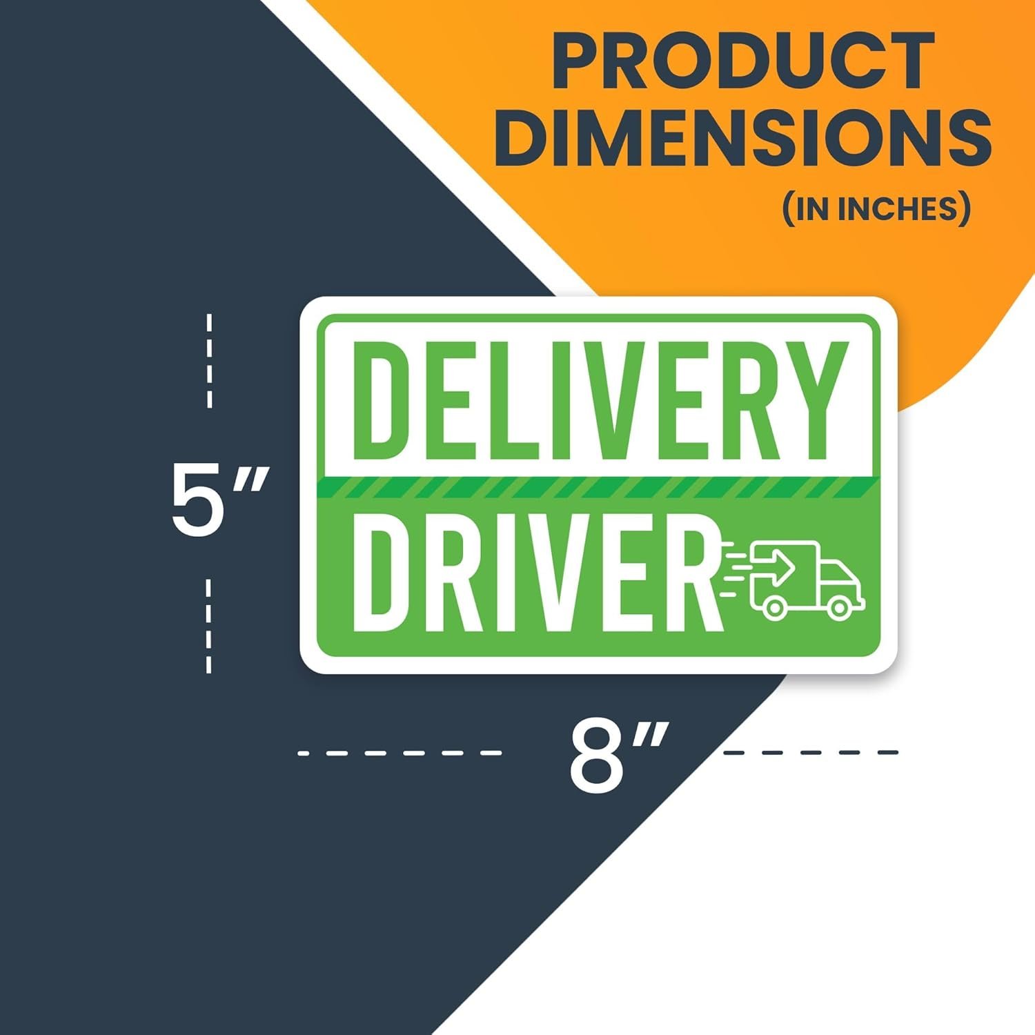 wholesale magnet me up green delivery driver frequent stops magnet decal, 5x8 inch, automotive magnet for car, truck, suv, vehicle safety sign for amazon flex delivery driver and food delivery, crafted in usa factory & supplier oem