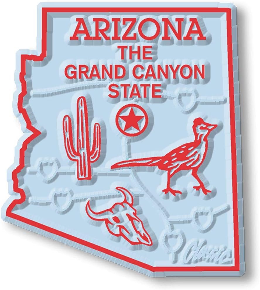 wholesale arizona six-piece state magnet set by classic magnets, includes 6 unique designs, collectible souvenirs made in the usa factory & supplier oem