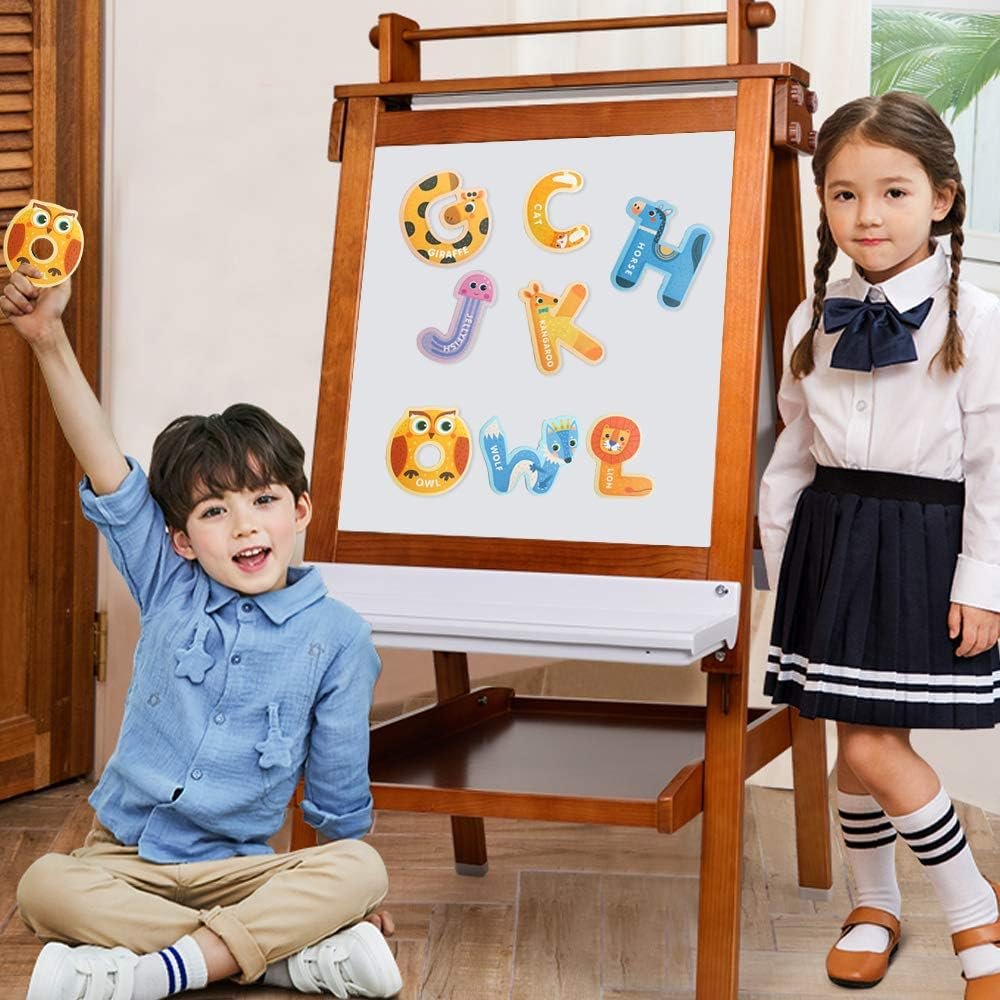 wholesale usatdd jumbo magnetic letters colorful abc alphabet animal shape toys large uppercase refrigerator fridge magnets preschool educational toy set learning spelling game for 3 4 5 year old toddler kids factory & supplier oem