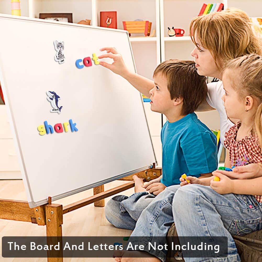 wholesale animal magnets letters refrigerator for kids toddlers 1-3, 32 fridge magnetic animal toys set with clear & big letters educational spelling early learning tool factory & supplier oem
