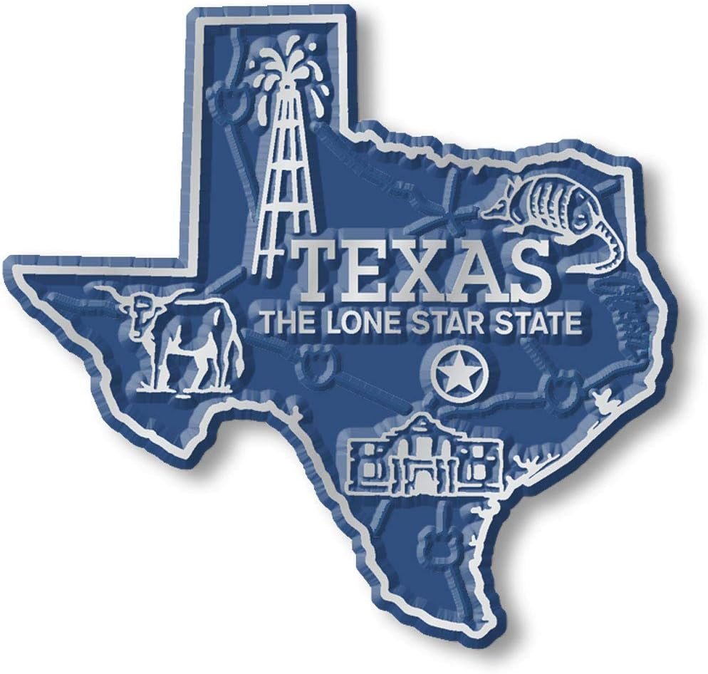wholesale texas six-piece state magnet set by classic magnets, includes 6 unique designs, collectible souvenirs made in the usa factory & supplier oem