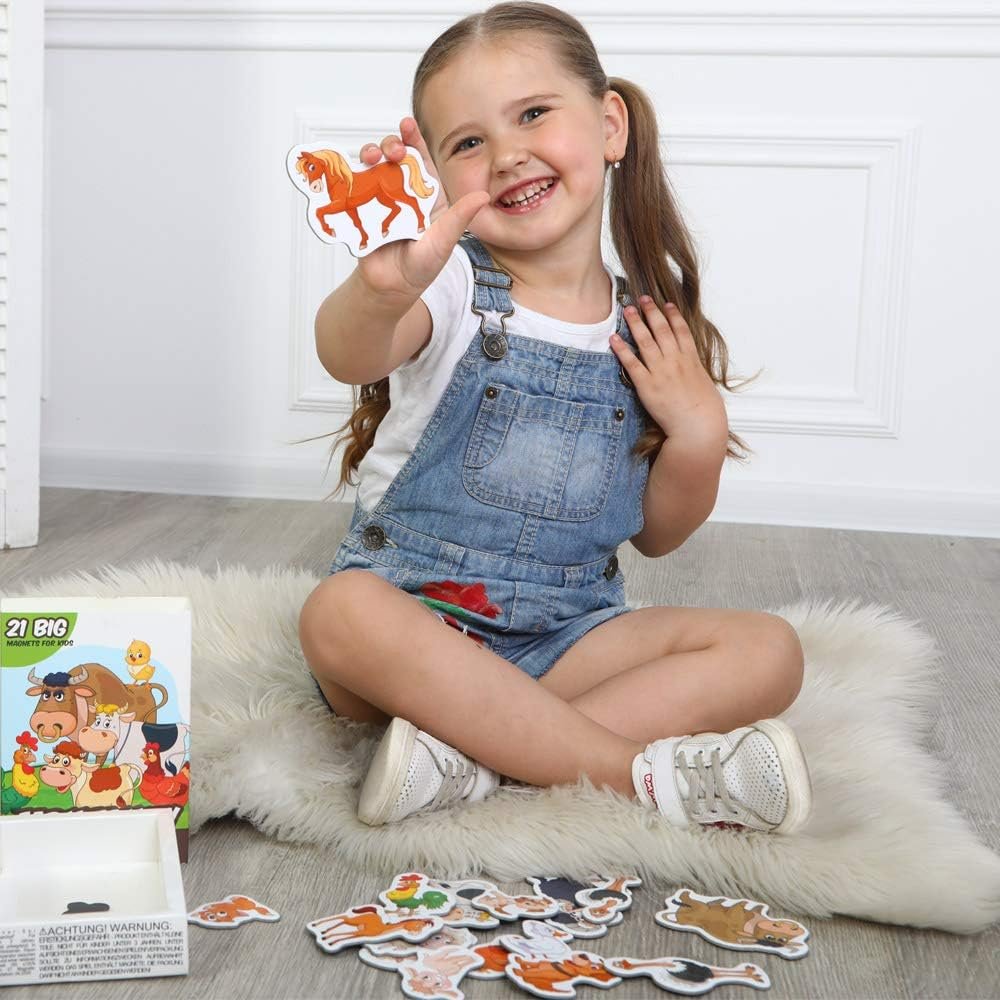 wholesale 21 fridge magnets for toddlers - farm family kids magnets for fridge - toddler magnets for refrigerator - magnetic animals - fridge magnets for kids - animal magnets - toddler fridge magnets factory & supplier oem
