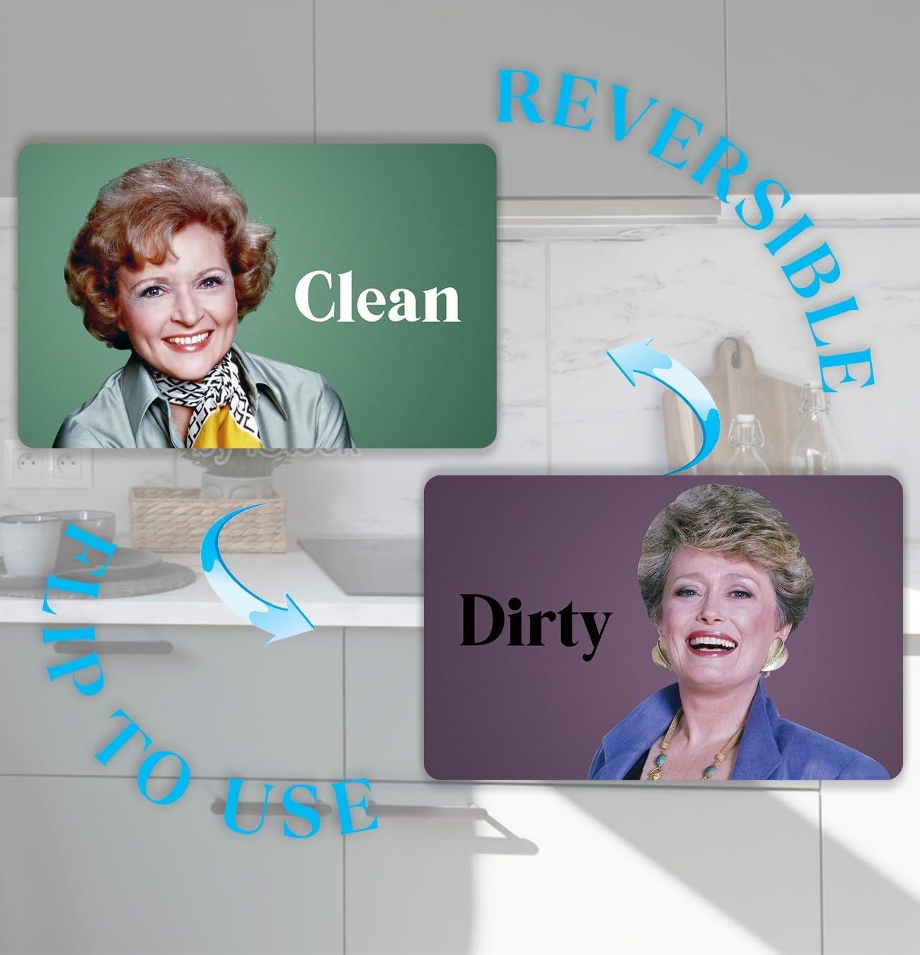 wholesale funny dishwasher magnet clean dirty sign,the golden girls tv show trendy merchandise universal double sided refrigerator magnet,sided dish washer magnet signfor kitchen home accessories decor factory & supplier oem