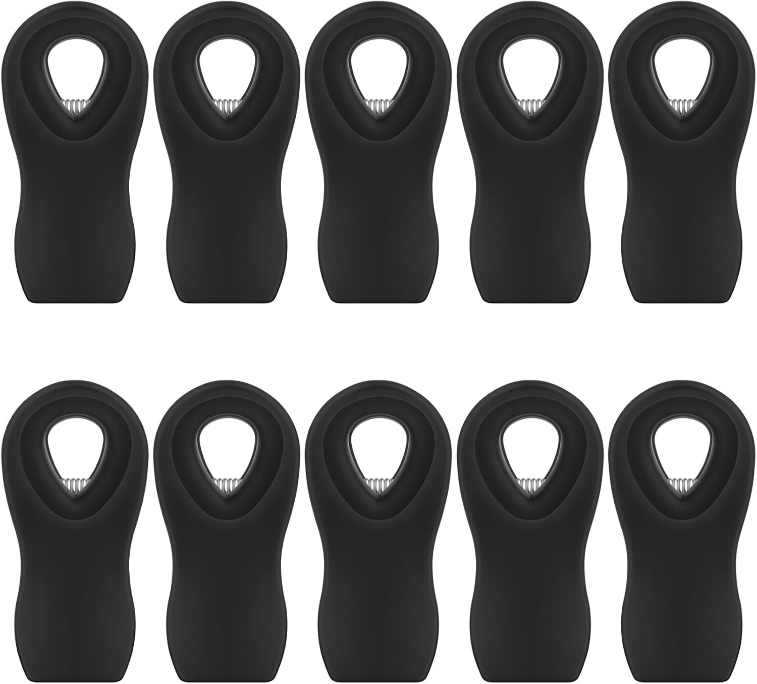 wholesale 10 pack magnetic chip clips, black plastic food clips with magnet for refrigerator factory & supplier oem