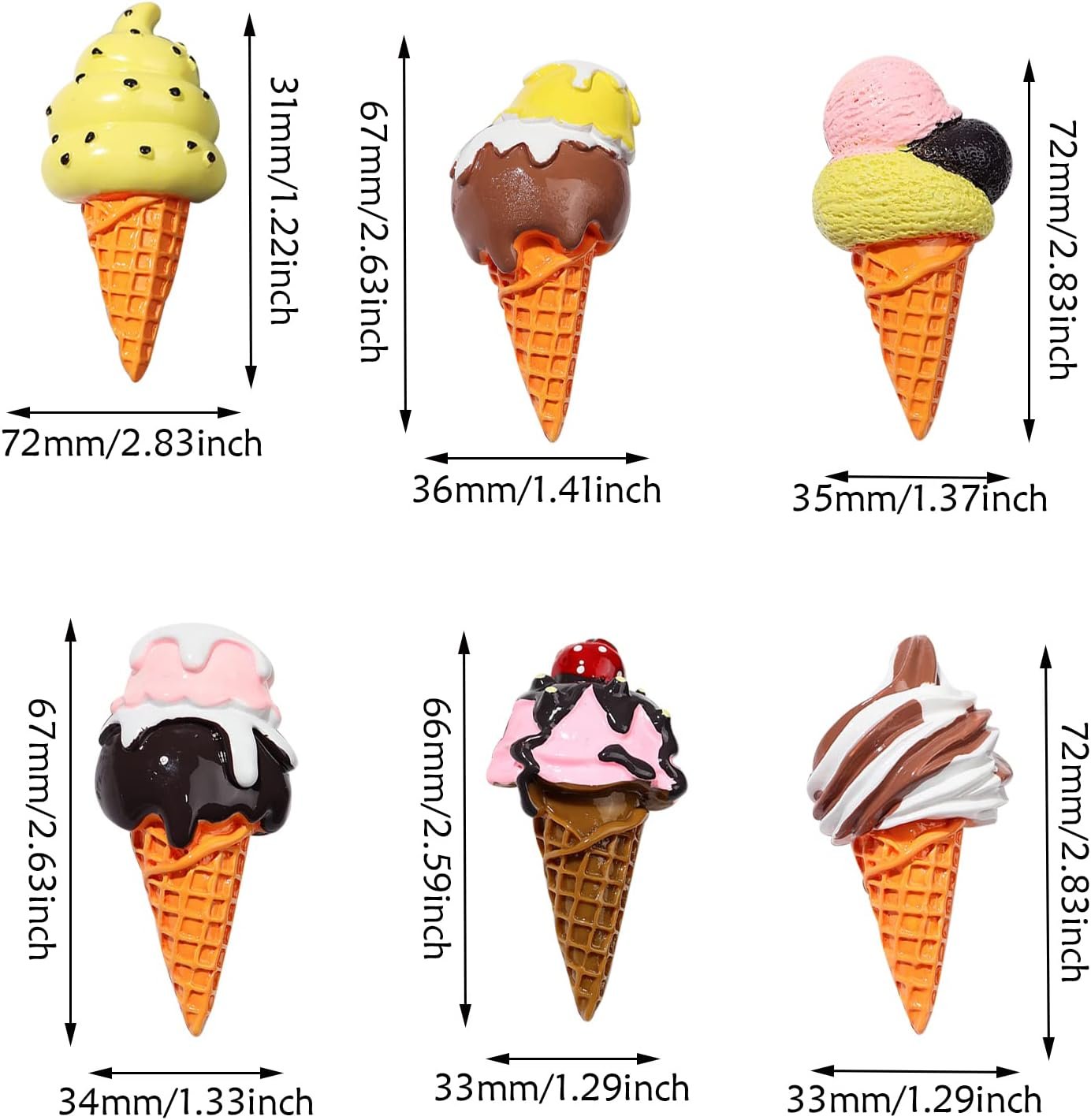 wholesale 12 pcs refrigerator magnet, magnetic sticker 3d resin ice cream refrigerator magnets decorative fridge magnets for kitchen home decoration office whiteboard factory & supplier oem
