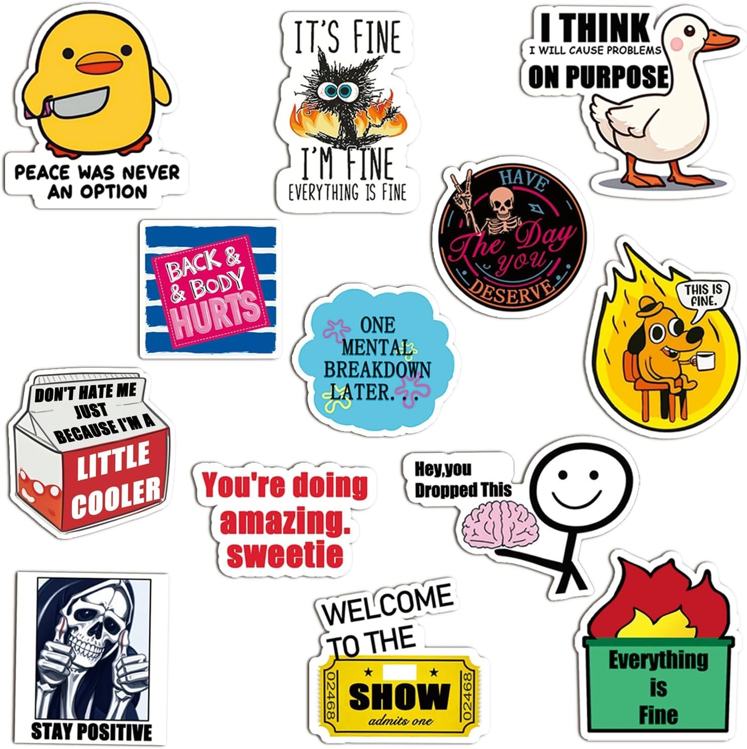 wholesale 13pc funny memes fridge magnets, cute refrigerator animals words fridge magnets for bumper office locker kitchen home decor for boys girls adult factory & supplier oem