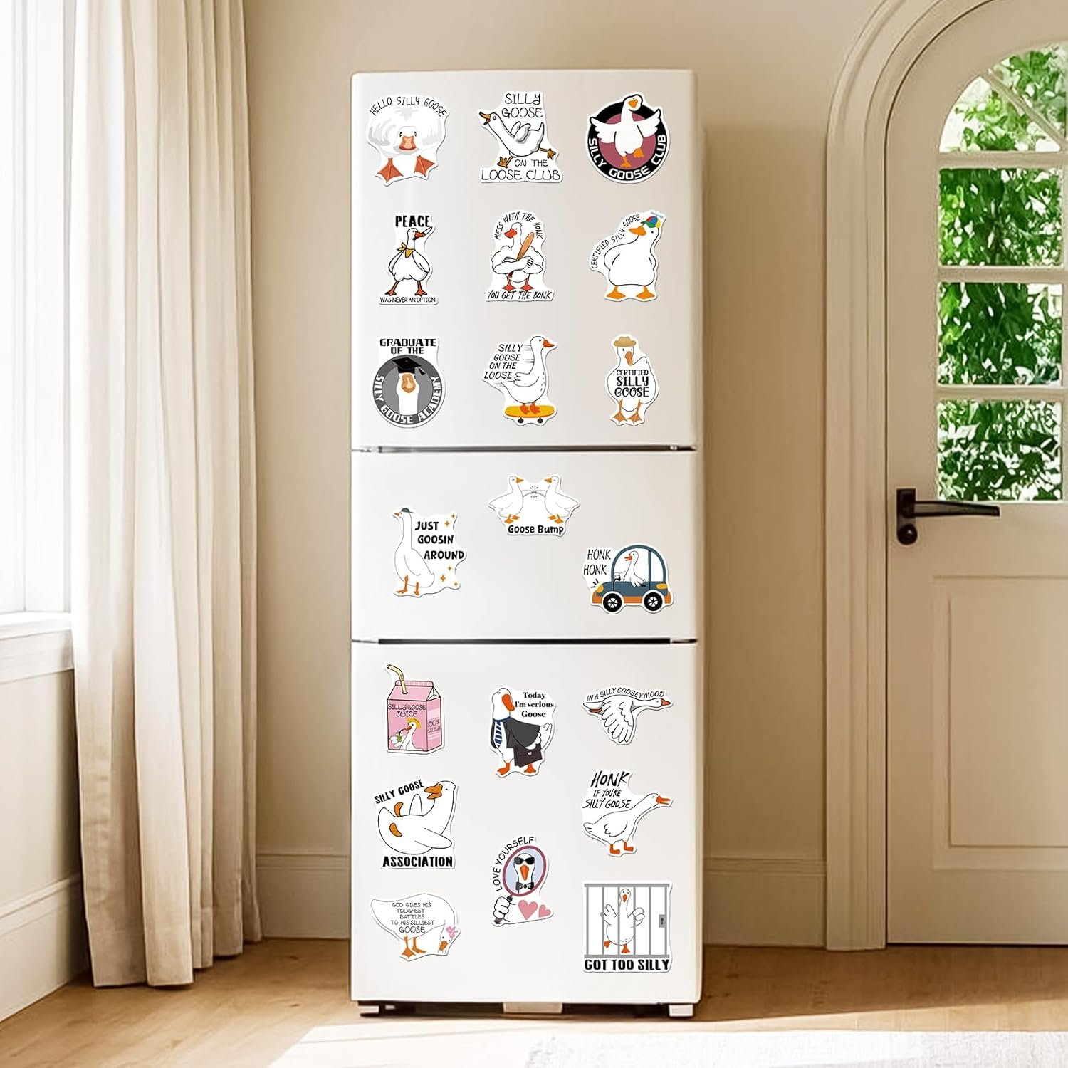 wholesale silly goose refrigerator magnets - 20 pcs funny locker fridge animal meme magnetic stickers cartoon cute magnet for gifts cruise door decorations car accessories kitchen office garage decor factory & supplier oem