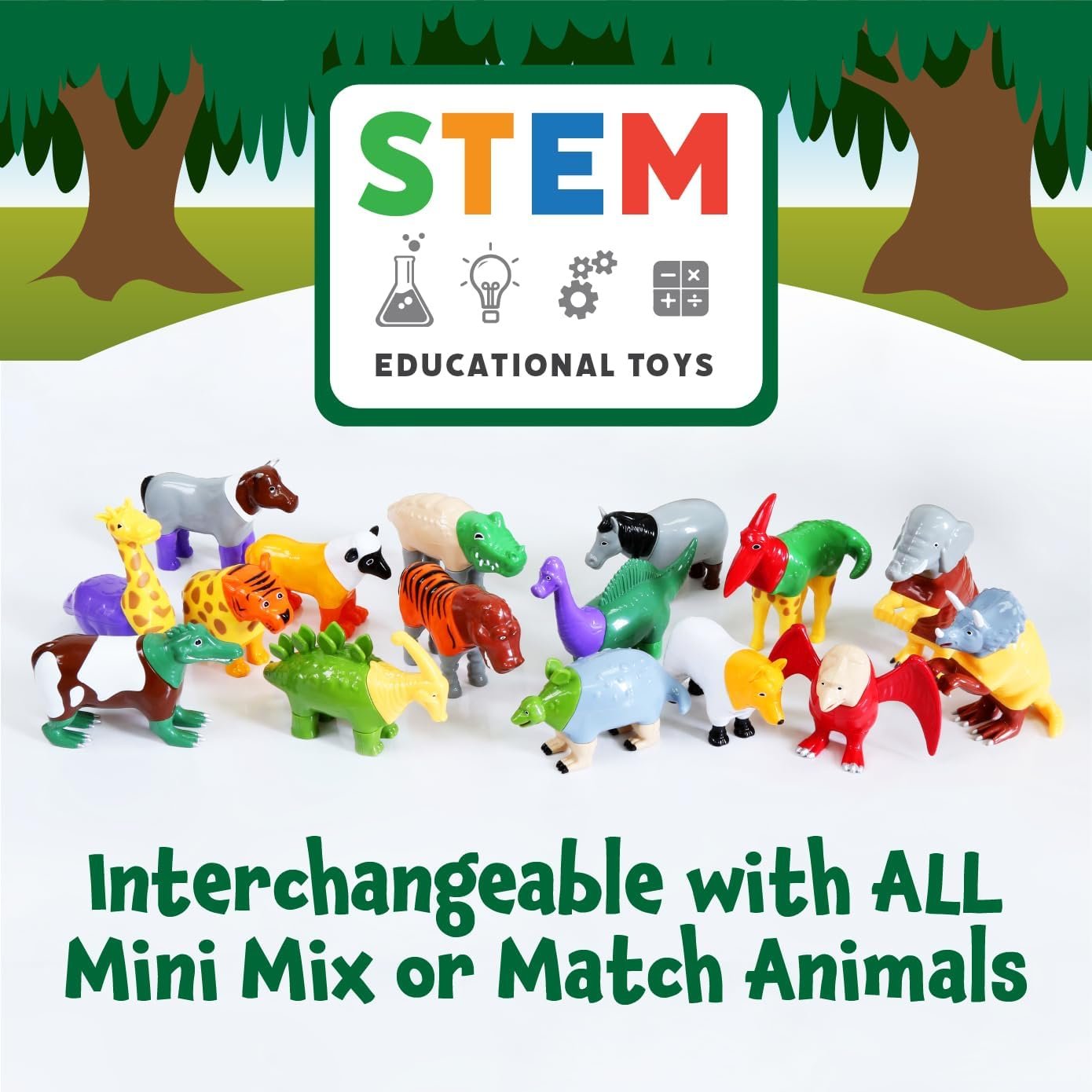 wholesale popular playthings mini magnetic mix or match animal toys with pop-up playmat, set of 7 - jungle factory & supplier oem