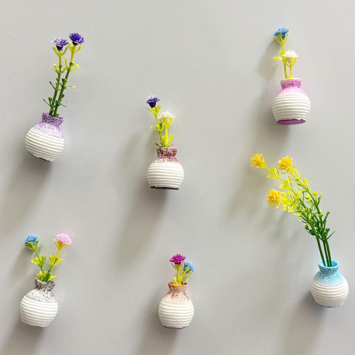 wholesale mini vase magnets for fridge, funny mini plant magnets for refrigerator decor kitchen home,thoughtful for plant lovers (6pcs) factory & supplier oem