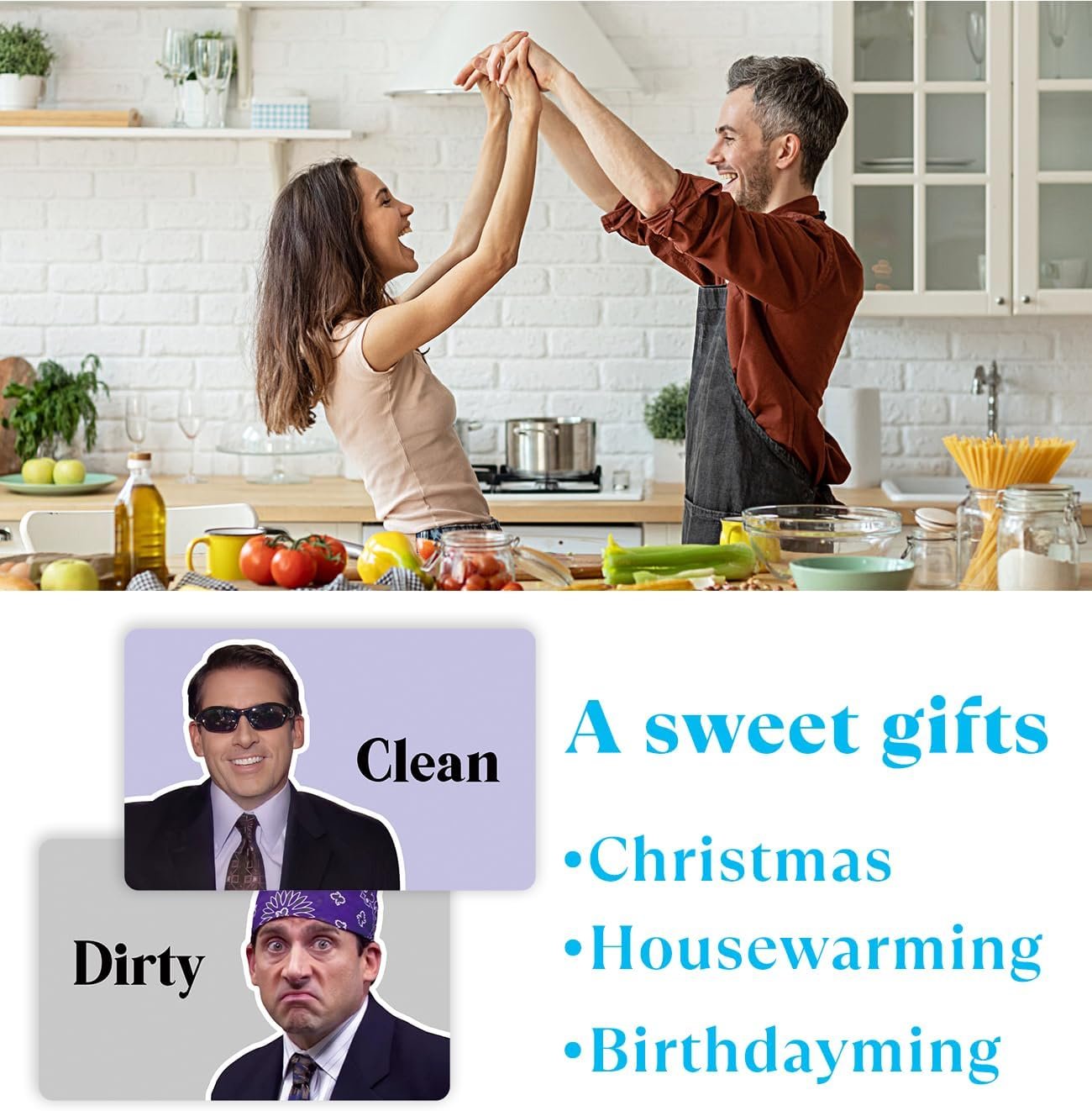 wholesale funny dishwasher magnet clean dirty sign,the office michael scott prison mike universal double sided refrigerator magnet,sided dish washer magnet signfor kitchen home accessories decor factory & supplier oem