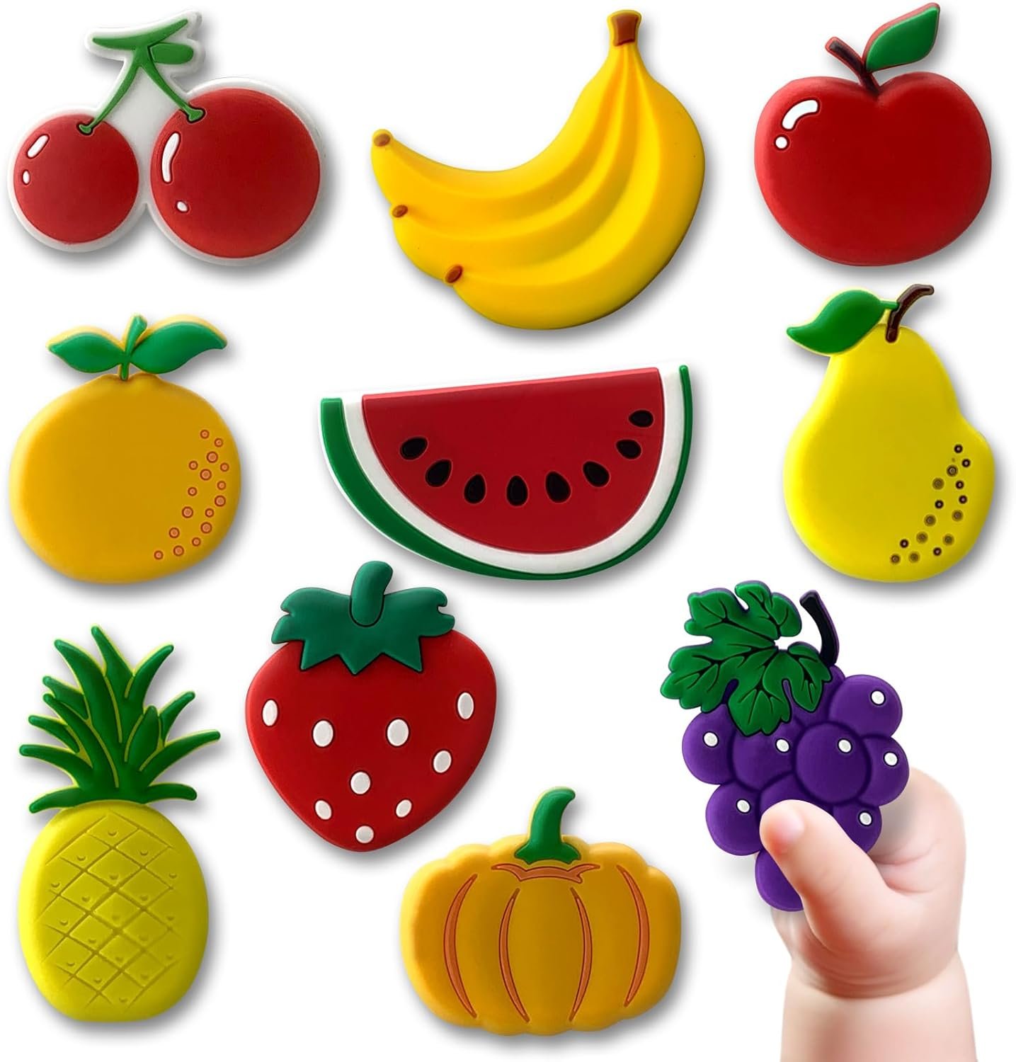 wholesale refrigerator magnets for toddlers - cute fruit fridge magnets for toddlers 1-3,full back magnetic toddler magnets for baby ages 3 factory & supplier oem