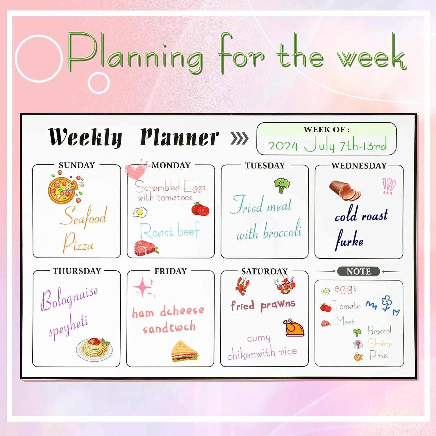 wholesale meal planner magnetic menu board for kitchen fridge planning board meal planner for fridge weekly meal planner dry erase calendar for fridge magnetic calendar fridge calendar magnet factory & supplier oem