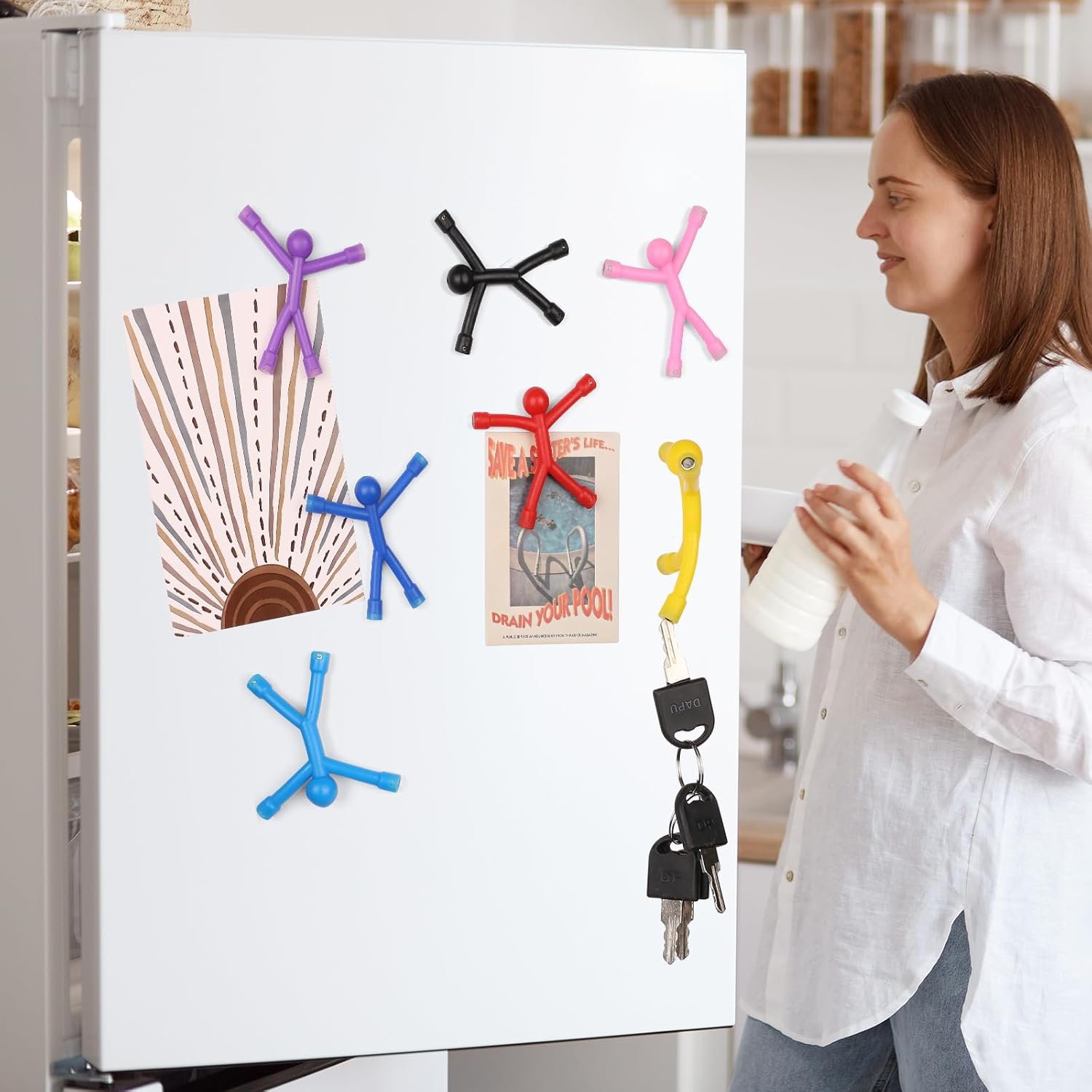wholesale lovimag fridge magnets toys, 10 pcs magnetic colorful magnetic people, magnet men, refrigerator magnets for kids, quiet fidget toy for travel, cute magnets for whiteborad, locker decorative factory & supplier oem