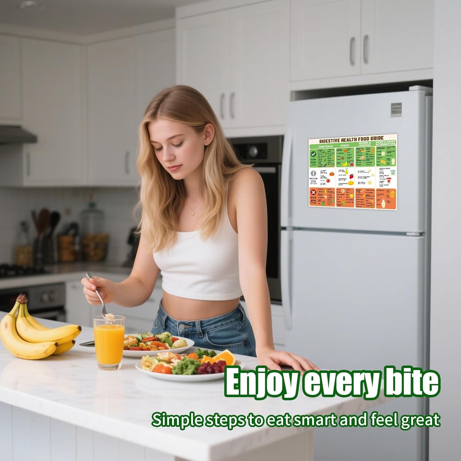 wholesale fodmap chart fridge magnet, diabetes gut health food guide poster low fodmap food cheat sheet ibs diet chart refrigerator magnet nutritional meal list poster board for beginners factory & supplier oem