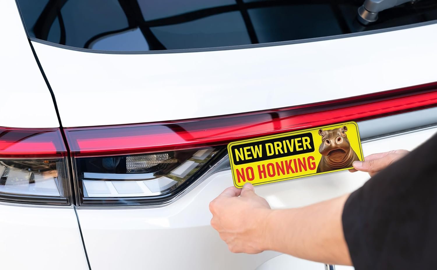 wholesale new driver magnet for car - funny animals 3-pack please be patient reflective magnetic bumper sticker set - removable novice rookie safety attention sign - weather-resistant - 10 x 3.5 inch factory & supplier oem