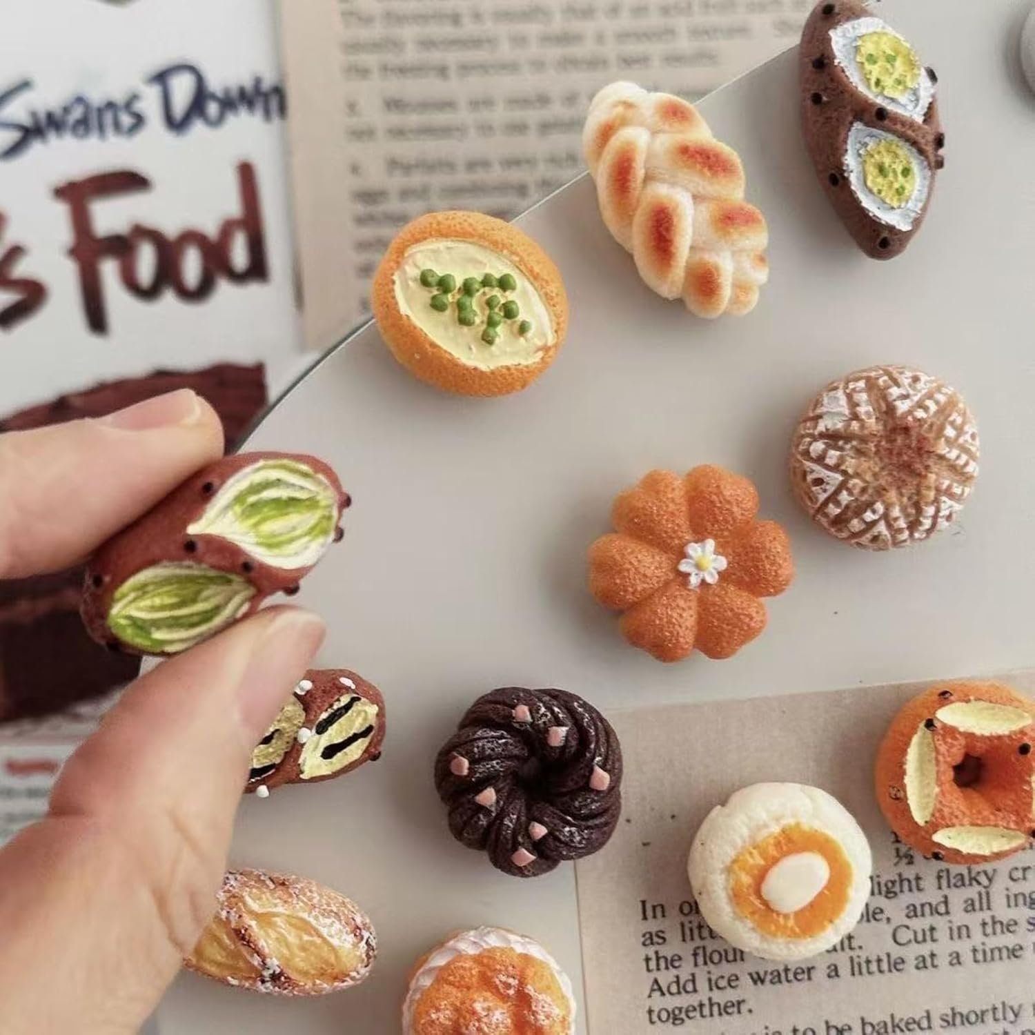 wholesale 12 pcs cute food bread fridge magnet, 3d resin cute food fridge magnets for home decor, fun magnet for refrigerator whiteboard, kitchen decoration gifts, kids gift factory & supplier oem