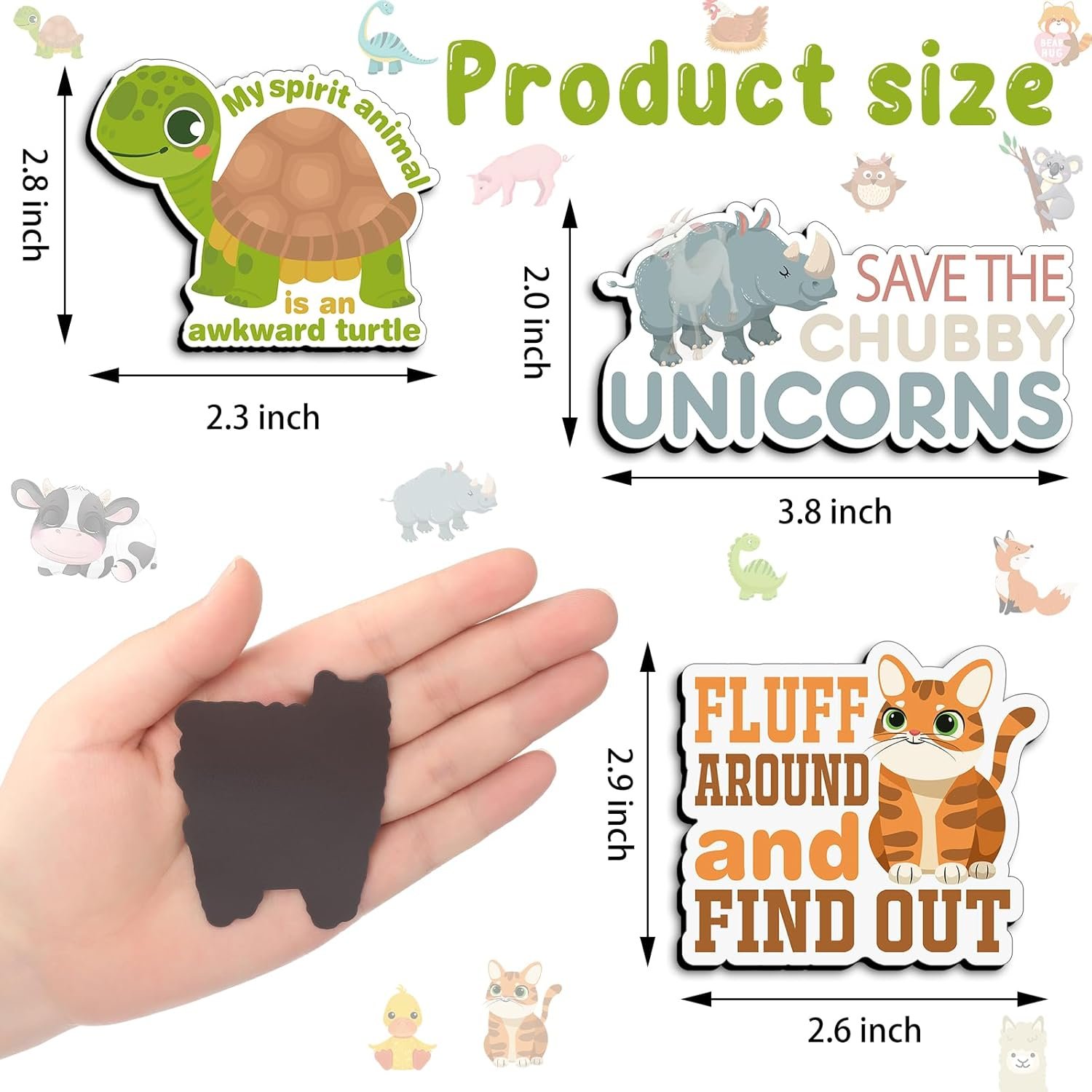 wholesale kanayu 16 pcs funny cute magnets adult fridge refrigerator puns magnets for adults for home locker whiteboard office school cabinet(animal) factory & supplier oem