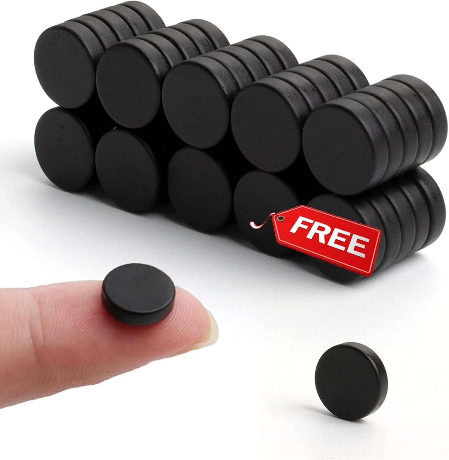wholesale premium 30 pcs black small magnets | 10x2.6 mm round brushed refrigerator magnets for kitchen | mini rare earth decorative magnets for crafts, notes & office whiteboard factory & supplier oem