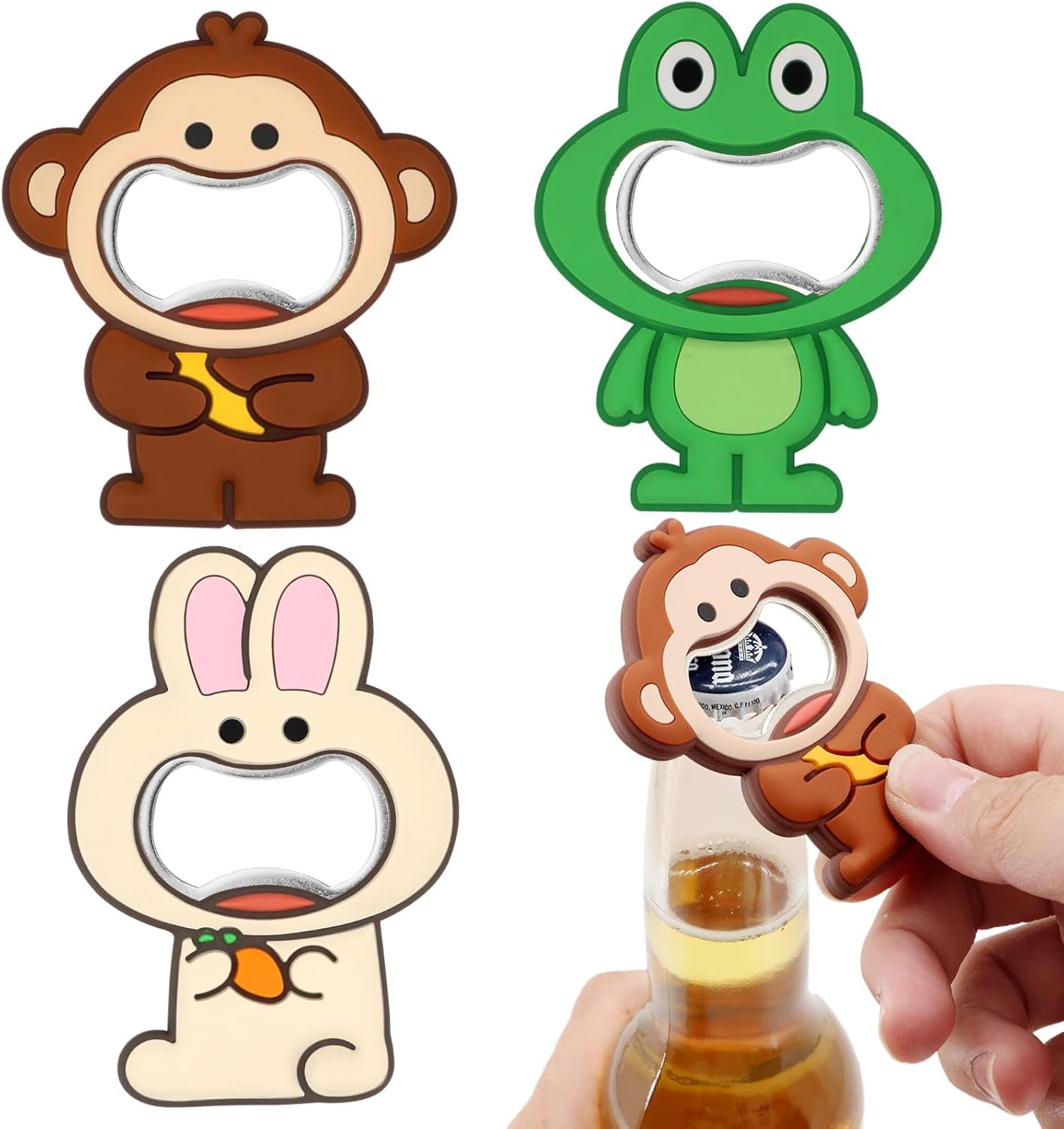 wholesale magnetic animal-shaped beer bottle opener, cute bottle cap opener fridge decor for pet lovers, strong hold refrigerator magnet opener for beer, soda, coke bottles factory & supplier oem
