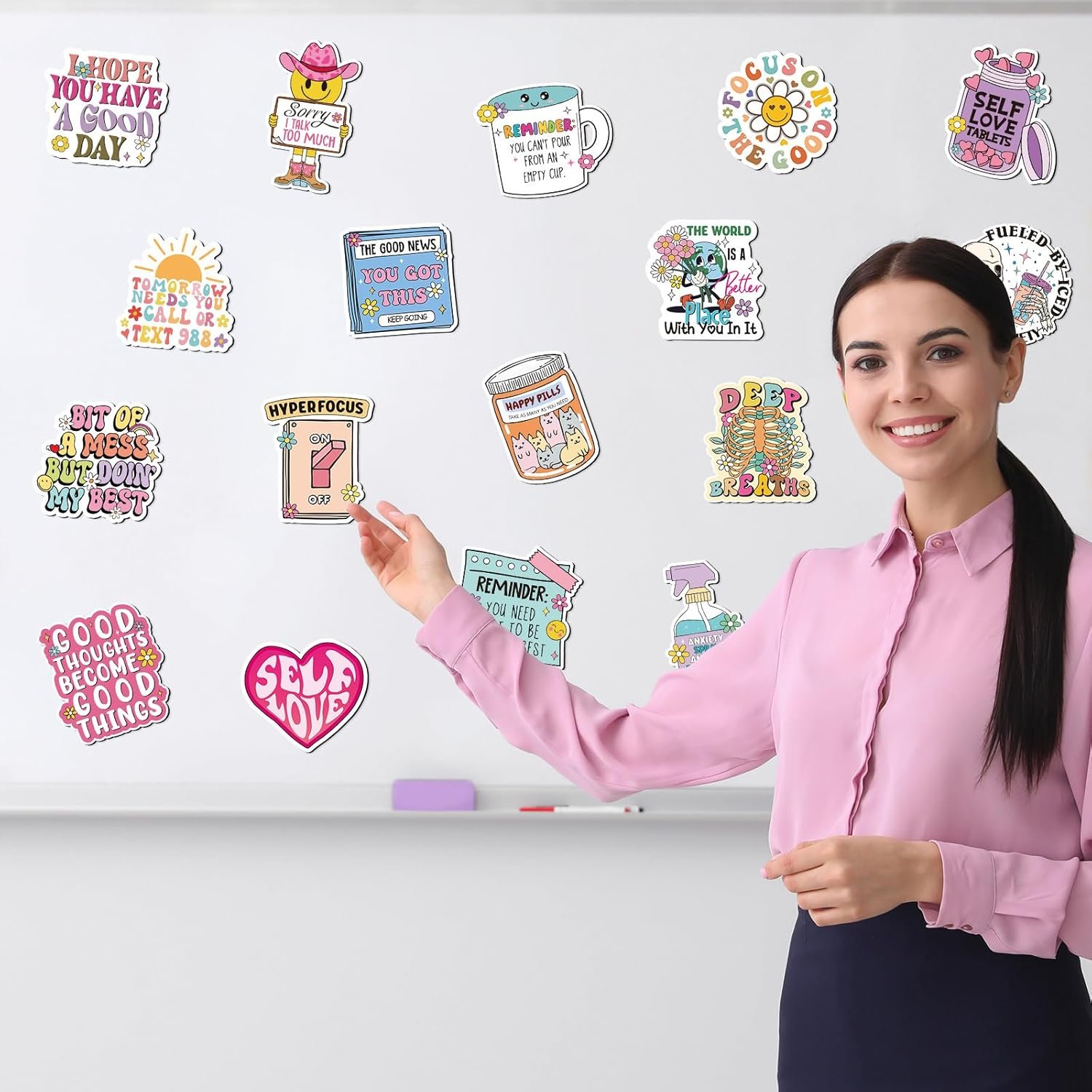 wholesale xuhal 28 pcs inspirational magnets mental health fridge magnets motivational funny fridge locker magnetic decal smile self reminder positive affirmation gift therapy office home magnetic sticker factory & supplier oem
