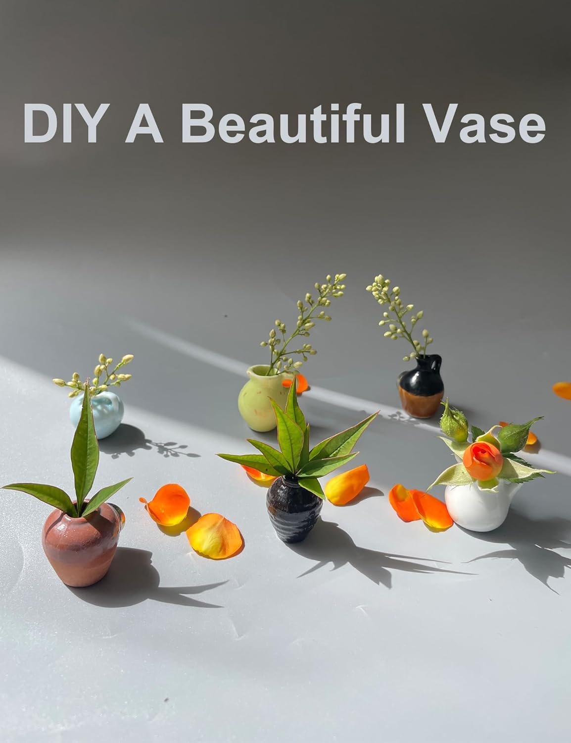 wholesale cute mini ceramic vase magnets for fridge, funny small 3d tiny plant vase fridge magnets fo refrigerator kitchen home office locker decoration(6 pack, not include flower) factory & supplier oem