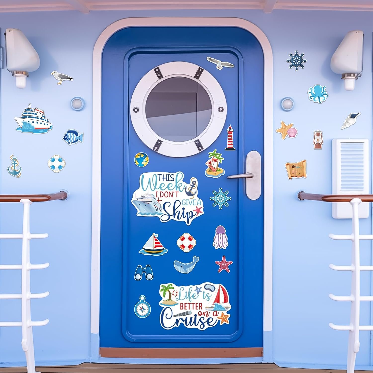 wholesale 27pcs nautical cruise magnets - large funny carnival ship magnets for door & fridge factory & supplier oem