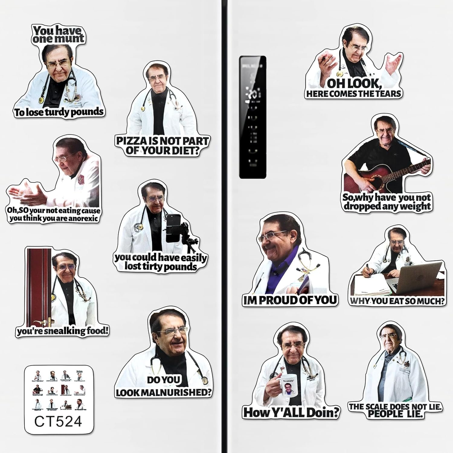 wholesale 12pcs funny dr. nowzaradan fridge magnet black text dr now magnets doctor phrase magnets motivational diet helper adults inspirational cute fun magnetic accessories for refrigerator & car factory & supplier oem