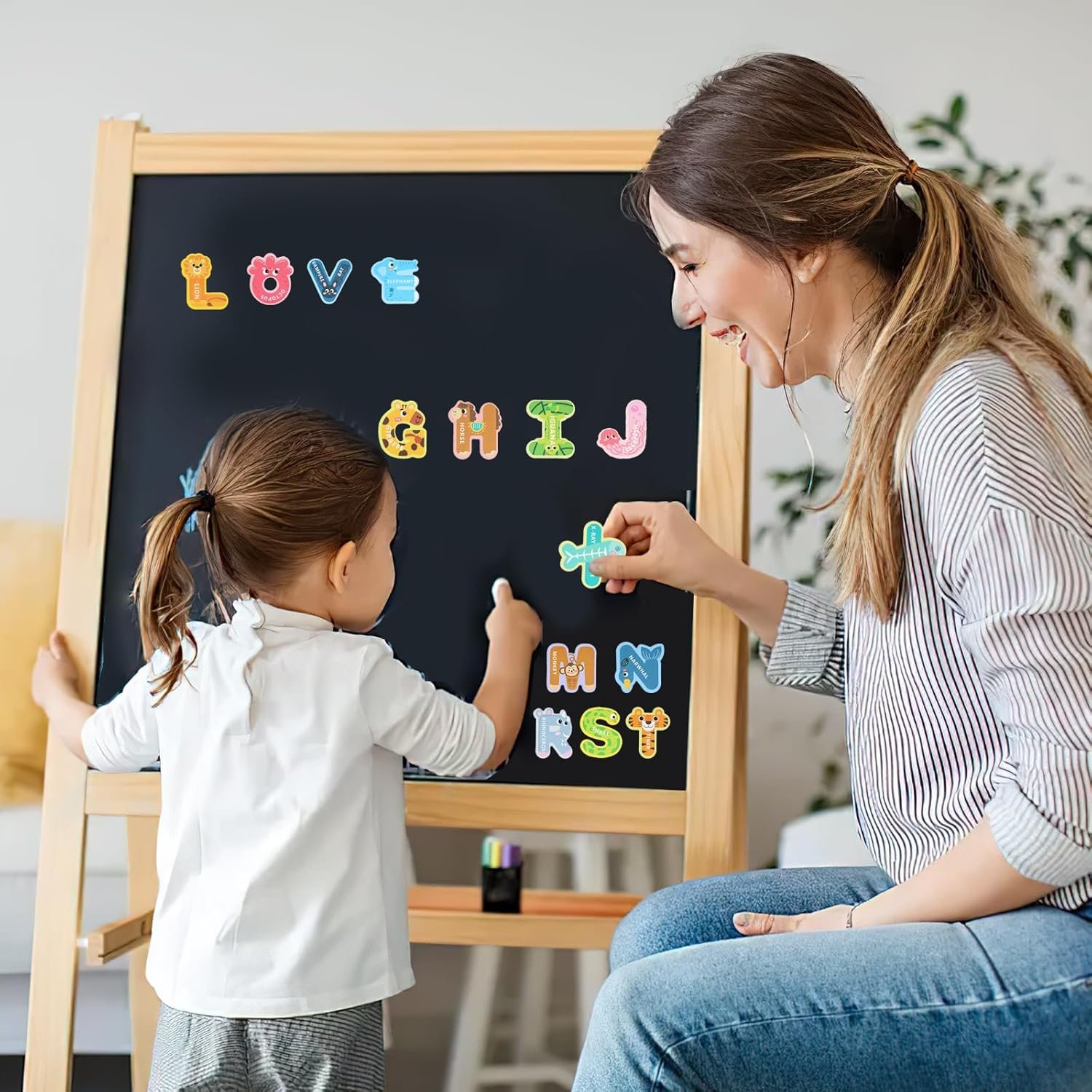 wholesale lovestown magnetic letters for toddlers, 26 large animal alphabet magnets, educational learning toys, fridge magnetic letters set factory & supplier oem