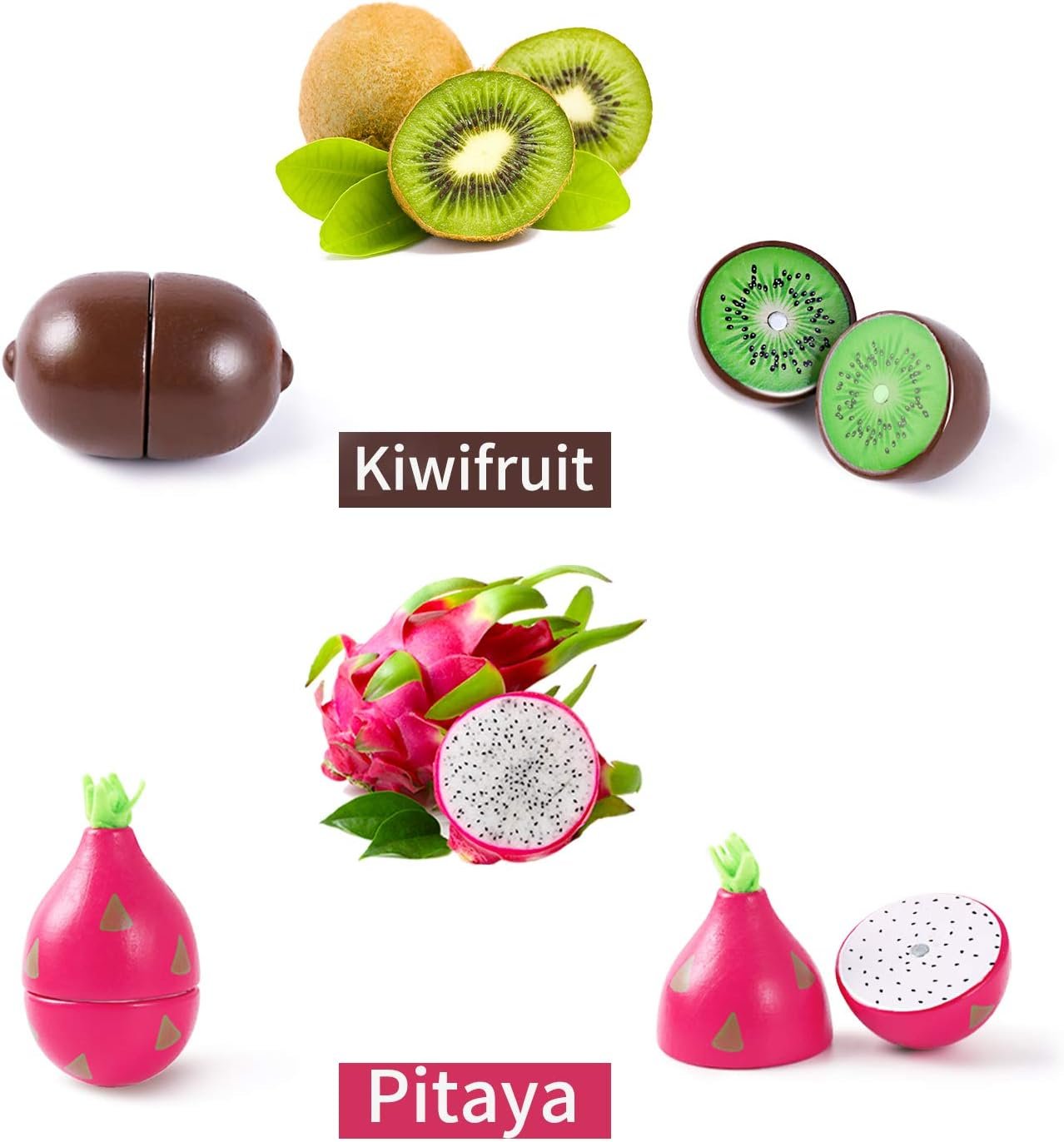 wholesale iplay, ilearn wooden play food toy, kids wood cutting magnetic fruit vegetables, toddler cooking pretend play kitchen food set, montessori educational birthday gift for age 3 4 5 6 7 year old girl boy factory & supplier oem