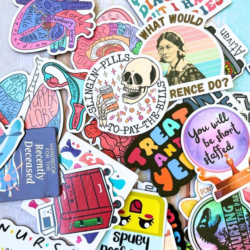 wholesale 30pc nurse magnets funny magnetic magnet for refrigerator fridge locker decal fun cool cute anatomy drug medical assistant hospital work office nursing school week graduation gifts bulk accessories factory & supplier oem