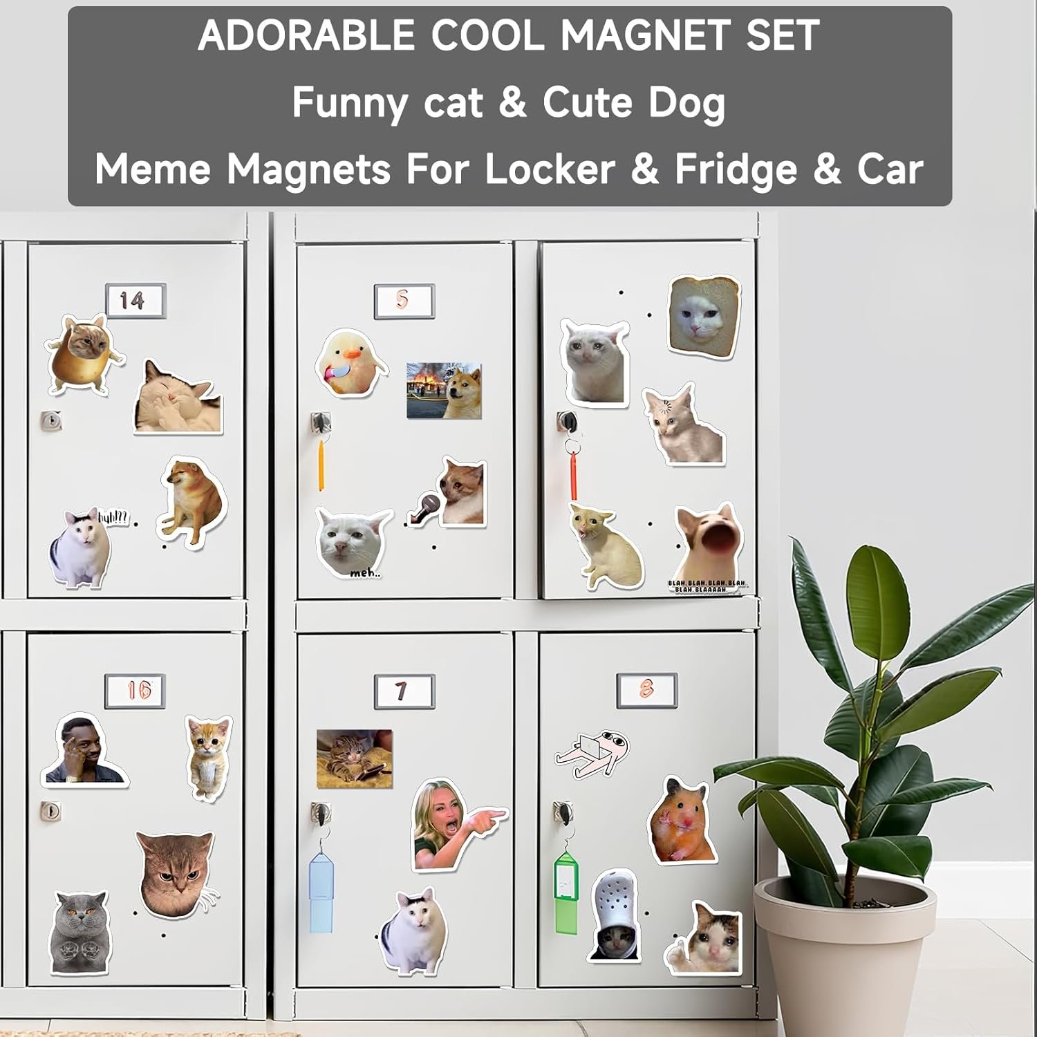 wholesale 24pcs funny magnets for fridge cat meme magnets cool magnet set crying cat dog hamster duck magnets for gaming kitchen home decor refrigerator car office cabinet dishwasher and whiteboard accessories factory & supplier oem