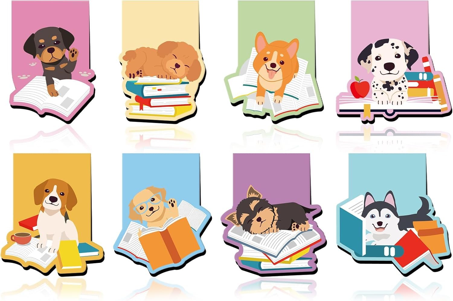 wholesale 8pcs dog magnetic bookmark cute puppy book marker animal magnet page clip for teacher student reading book lover gift factory & supplier oem