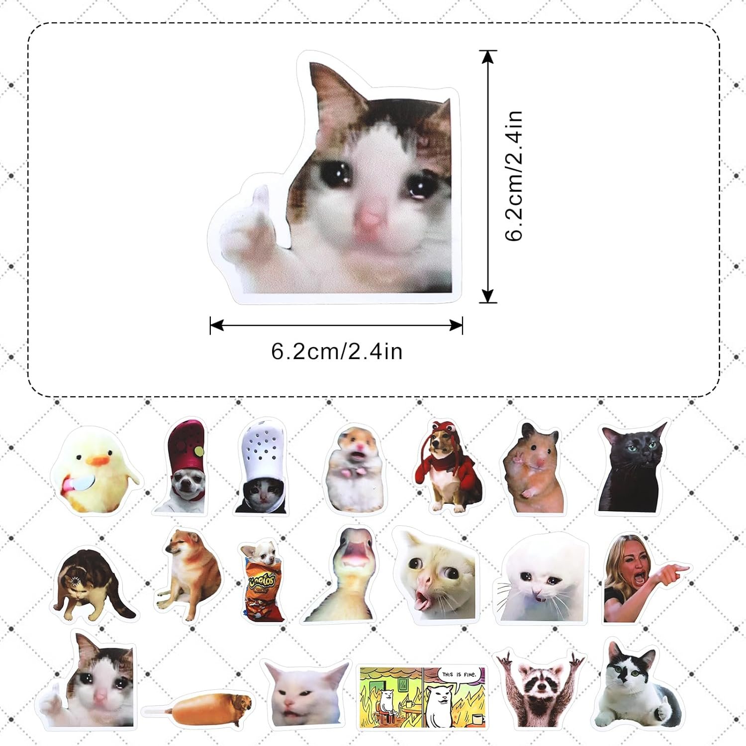 wholesale 20pcs funny meme fridge magnets, cute weird magnetic magnetic stickers decor refrigerator, humorous cat dog hamster magnets for kitchen home office cabinets school locker decor factory & supplier oem