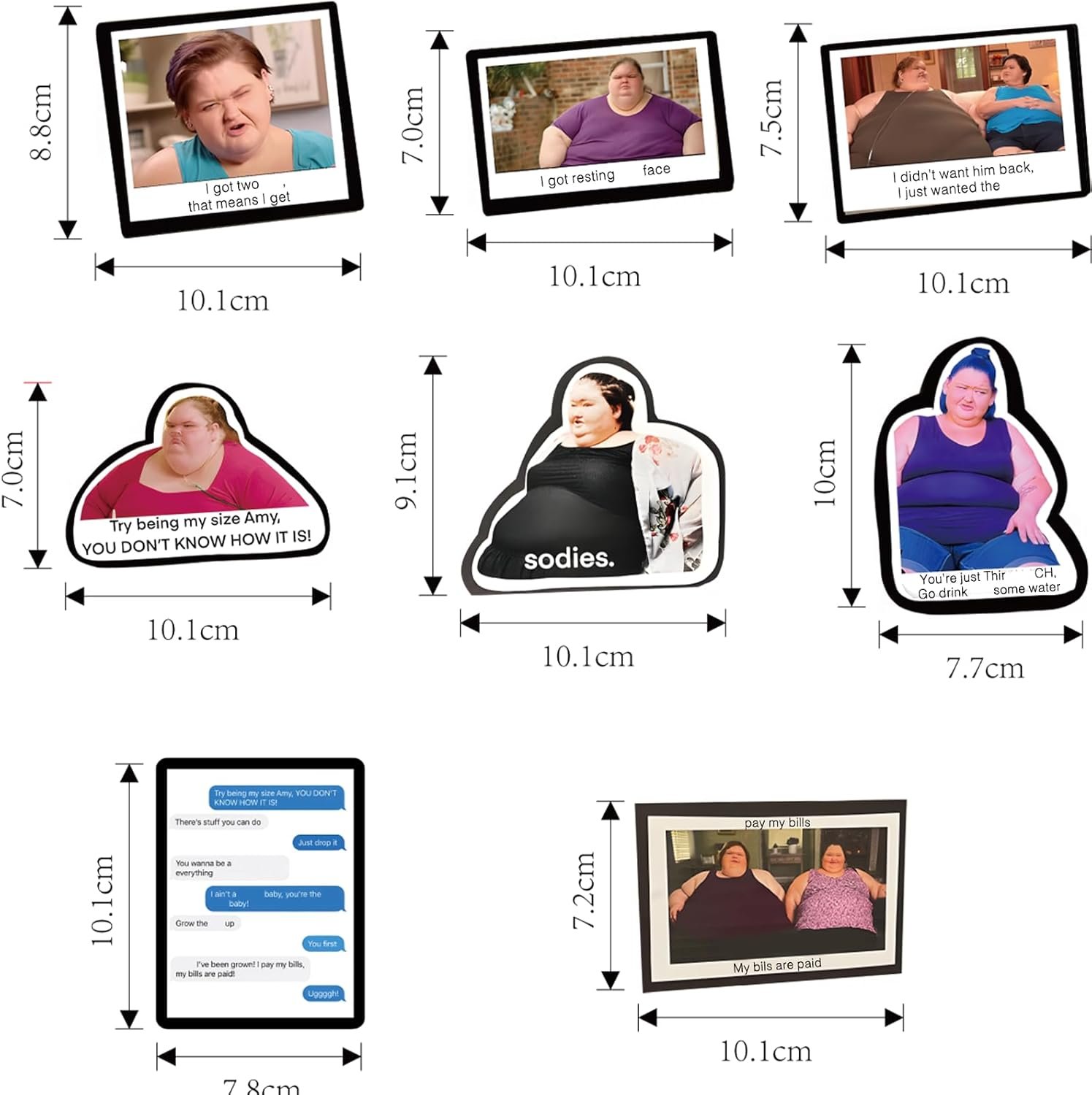 wholesale 1000 lb sisters fridge magnets, 1000 lb sister strong magnets - cute fun magnetic accessories for refrigerator & car factory & supplier oem
