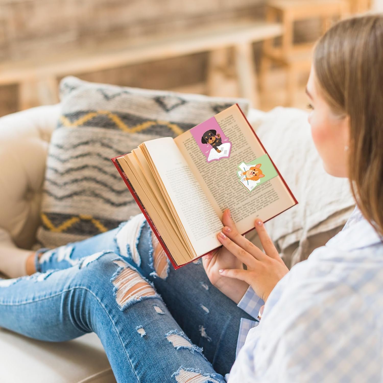 wholesale 8pcs dog magnetic bookmark cute puppy book marker animal magnet page clip for teacher student reading book lover gift factory & supplier oem