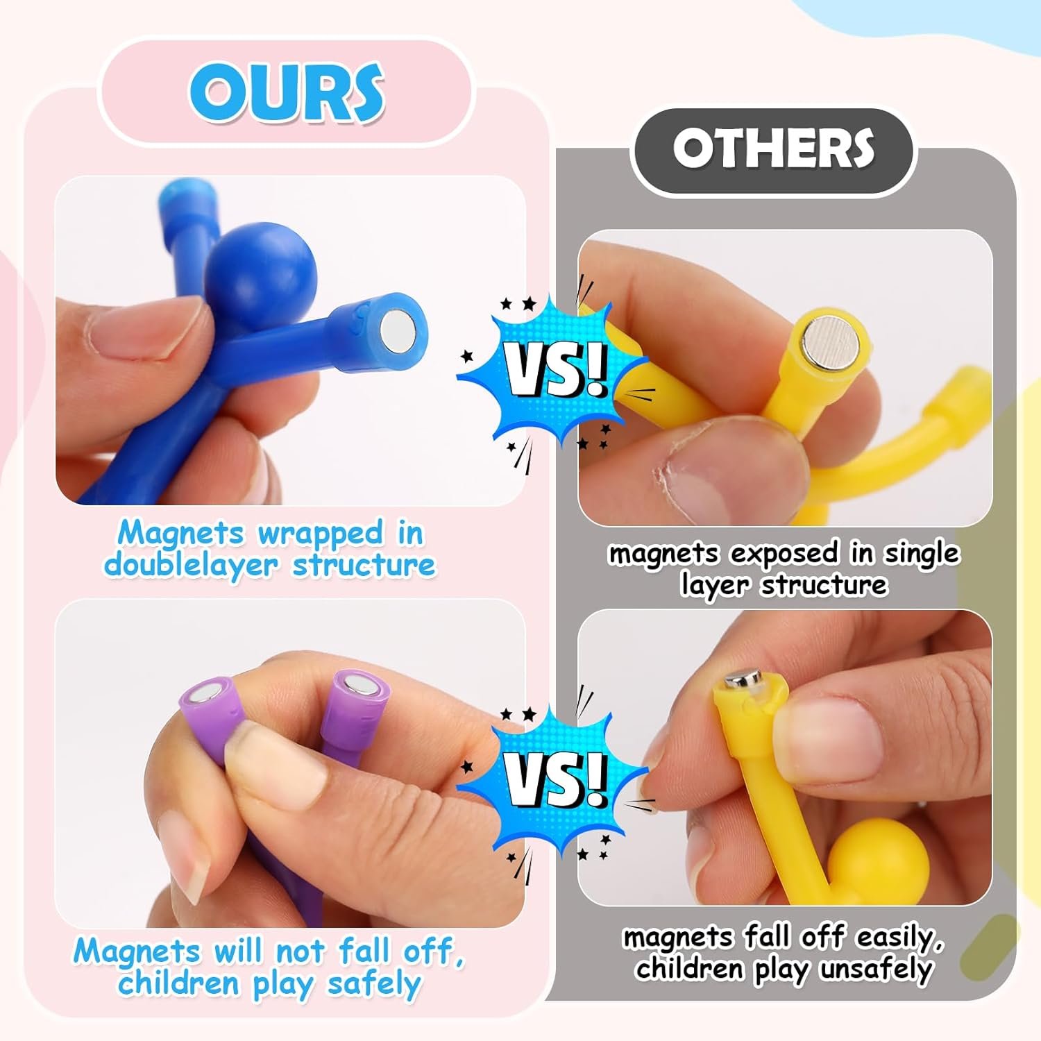 wholesale lovimag fridge magnets toys, 10 pcs magnetic colorful magnetic people, magnet men, refrigerator magnets for kids, quiet fidget toy for travel, cute magnets for whiteborad, locker decorative factory & supplier oem