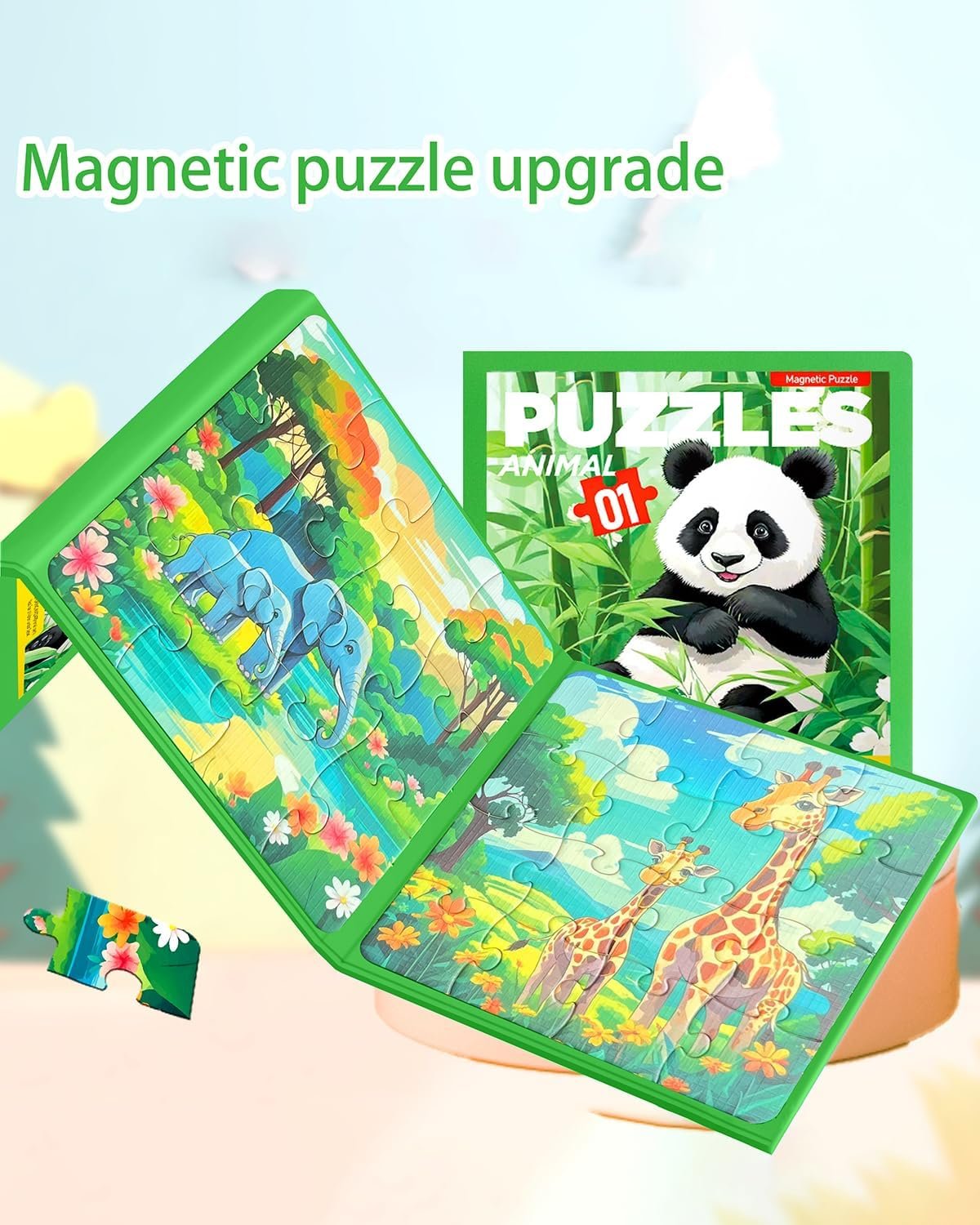 wholesale magnetic puzzles for toddlers, animal forest travel puzzles games for kids ages 3-5, car activities toy for boys girls, children learning magnet gift for road trip (forest) factory & supplier oem