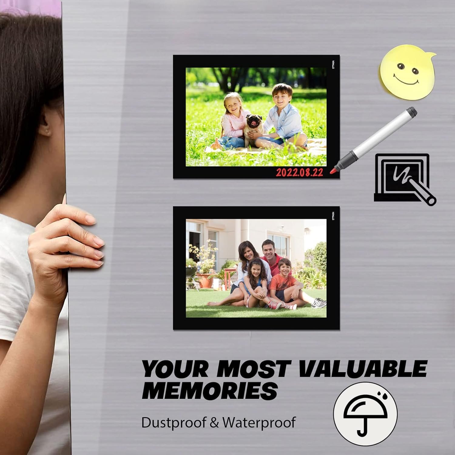 wholesale magnetic picture frames with black border(4