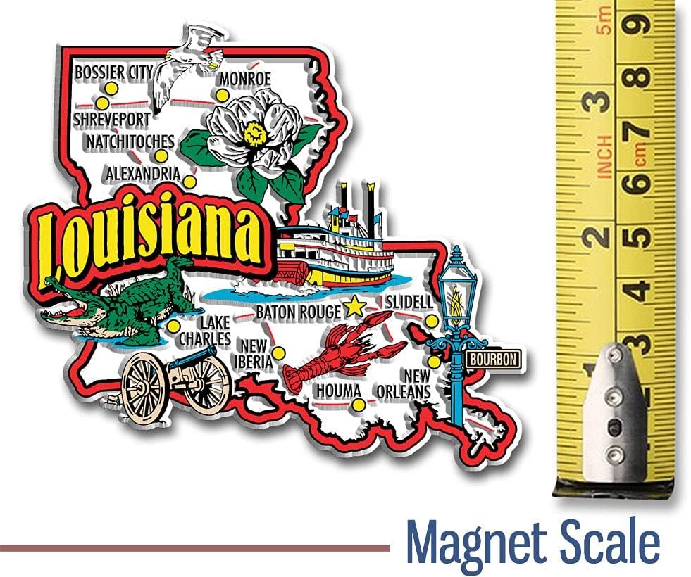 wholesale louisiana jumbo state magnet by classic magnets, 3.8