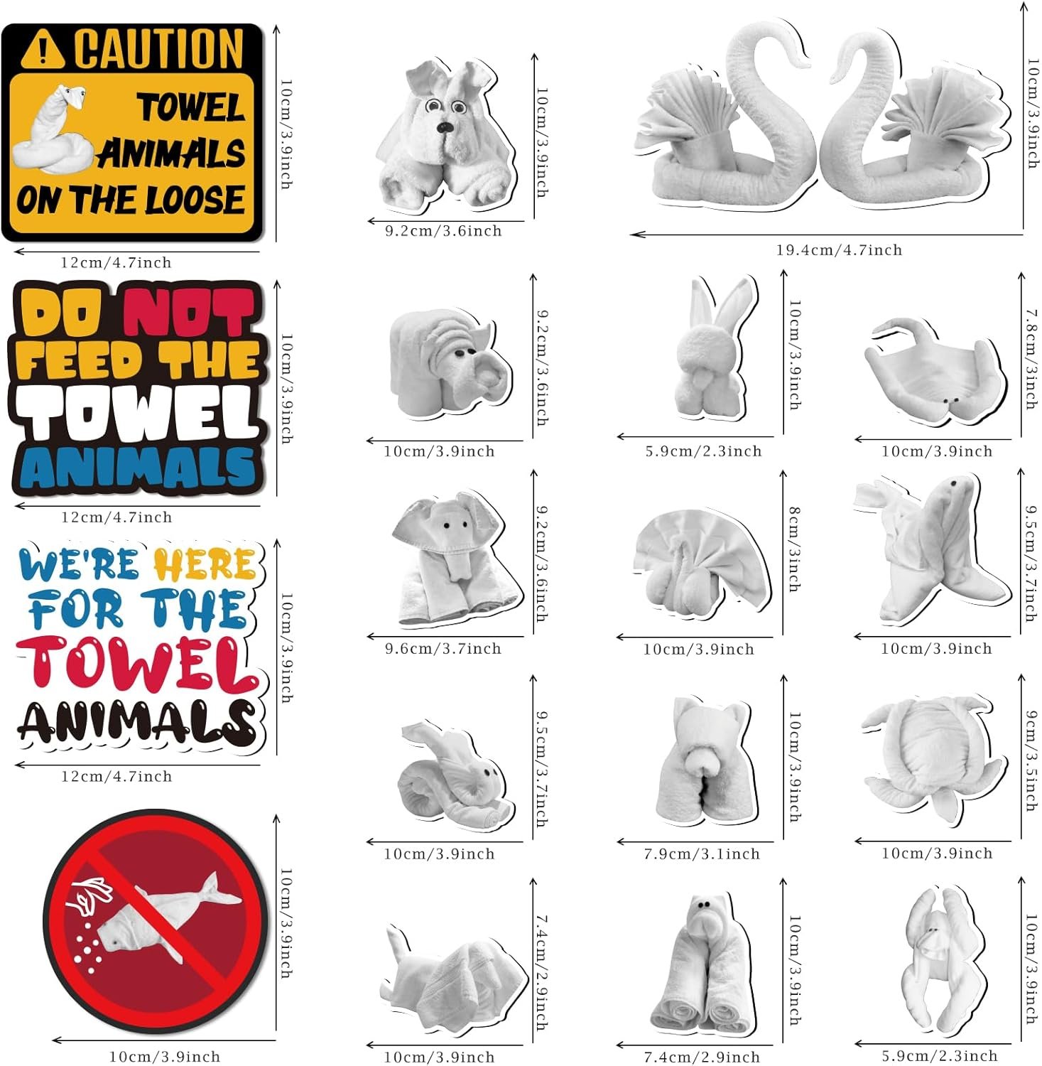wholesale 90shine 18pcs cruise door magnets decorations, funny animal towel magnetic ship cabin decor factory & supplier oem