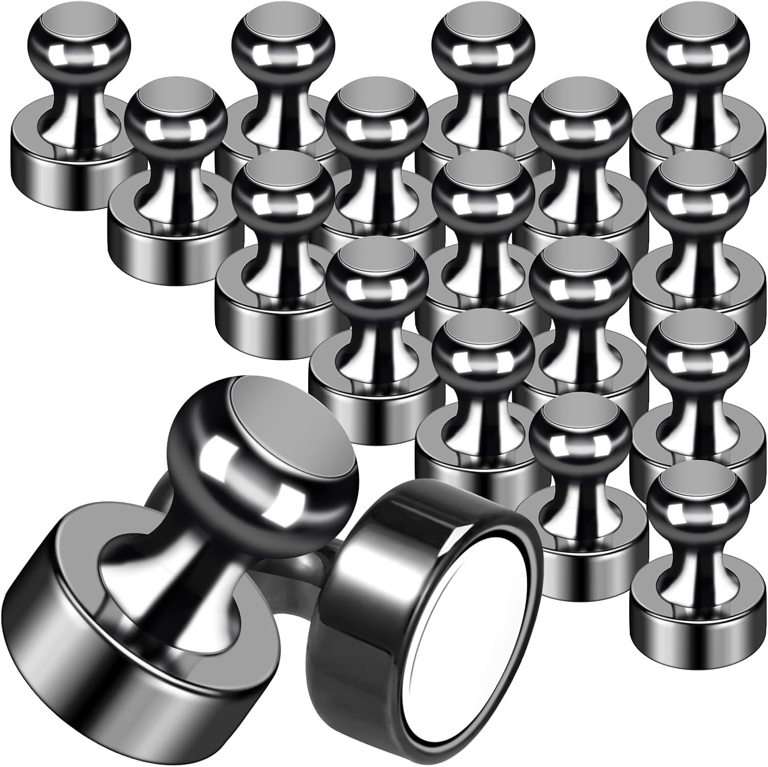wholesale 20pack strong magnets for refrigerator neodymium fridge magnets adult magnets for dry erase board lockers whiteboard kitchen home office classroom black factory & supplier oem