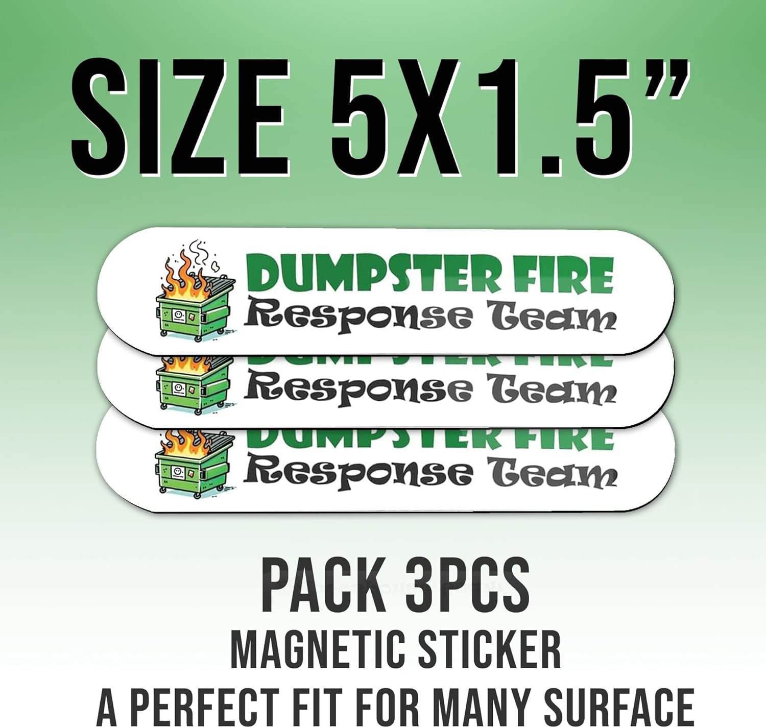 wholesale dumpster fire response team magnet – funny vinyl magnet for fridge, car, locker, and office decor – durable and waterproof, 5x1.5 inches factory & supplier oem