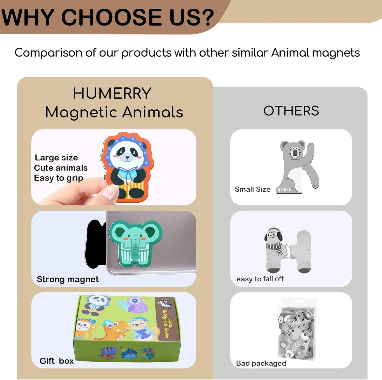 wholesale animal magnets for fridge, large fridge magnetic for toddlers, 22pcs baby magnets for refrigerator, learning toy for kids factory & supplier oem